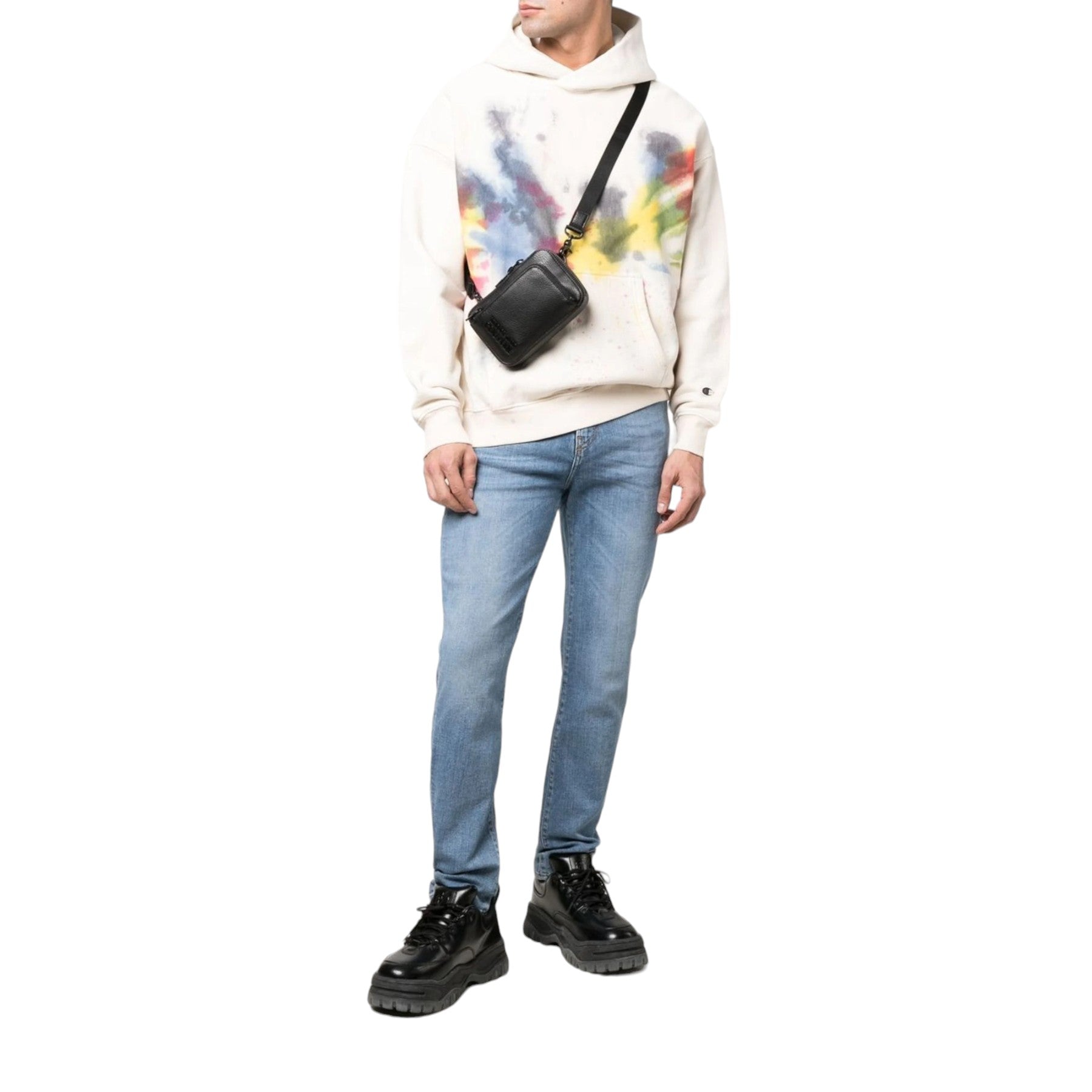 DIESEL 1983 09C01 Mens Denim Jeans Regular Fit Tapered Leg Cotton Jeans