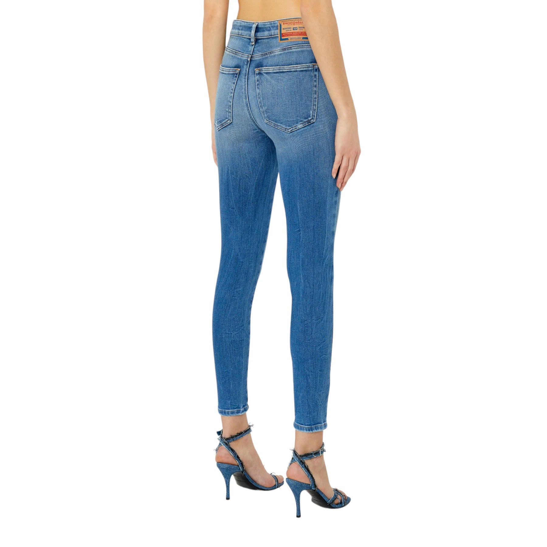 DIESEL 1984 SLANDY 09E91 Womens Denim Jeans Slim Fit Skinny Leg Hight Waist Pant