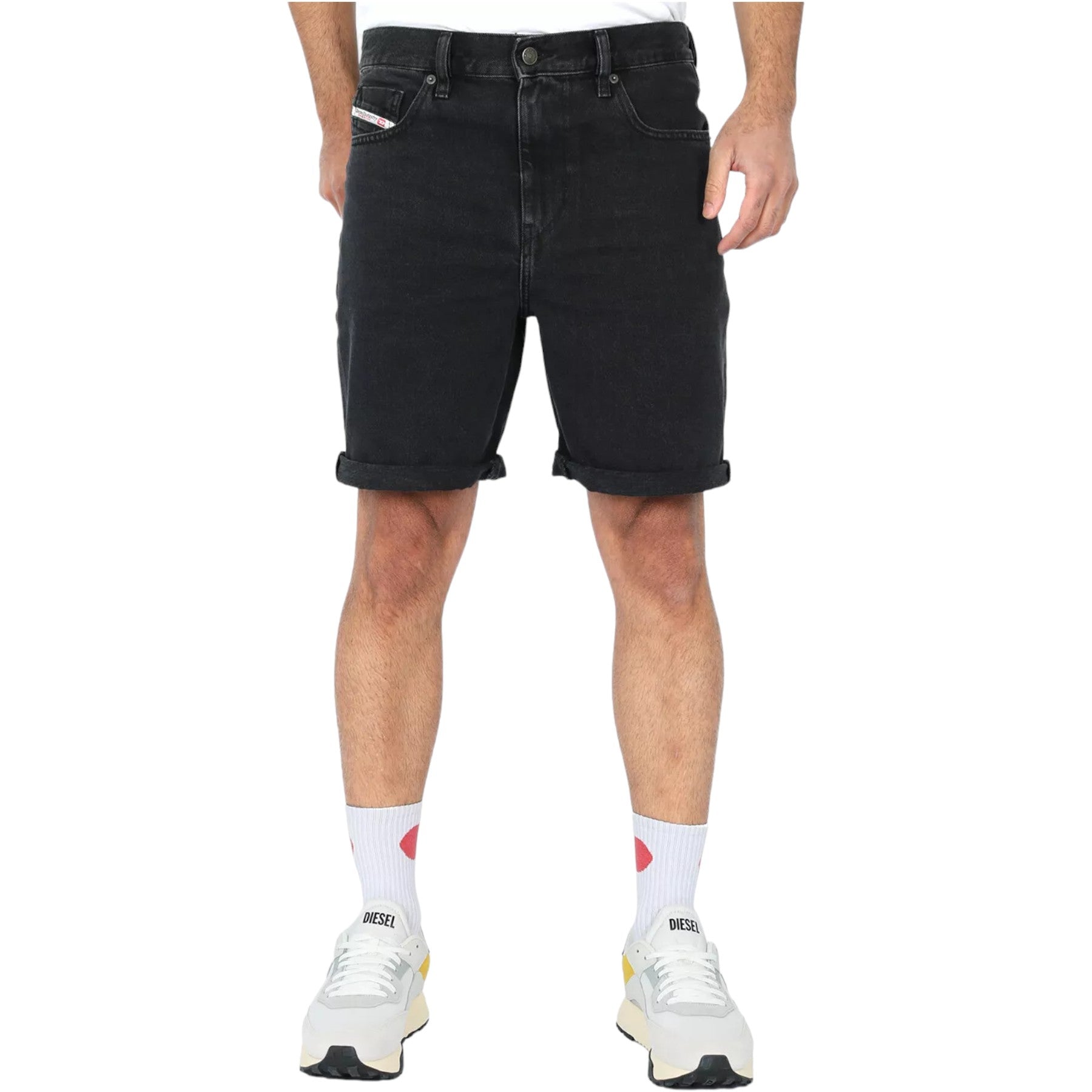 Diesel D Strukt 0EHAI Mens Denim Shorts Regular Fit Summer Bermuda Jeans Shorts