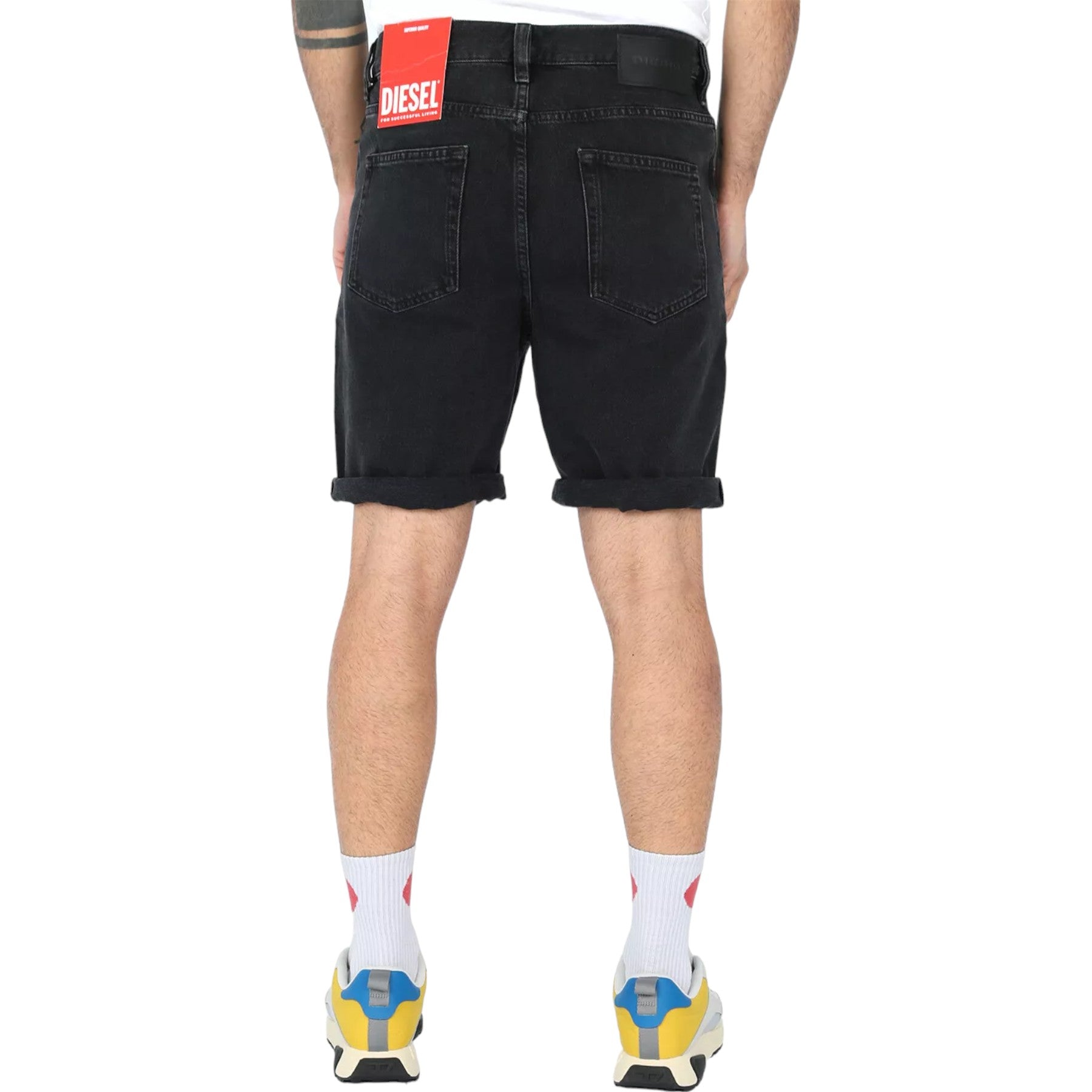 Diesel D Strukt 0EHAI Mens Denim Shorts Regular Fit Summer Bermuda Jeans Shorts