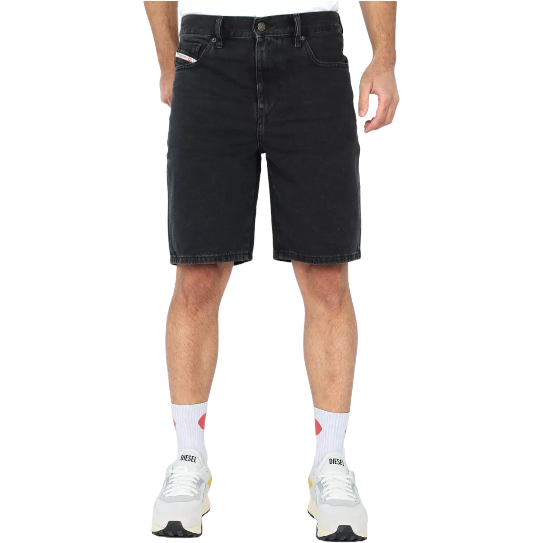 Diesel D Strukt 0EHAI Mens Denim Shorts Regular Fit Summer Bermuda Jeans Shorts