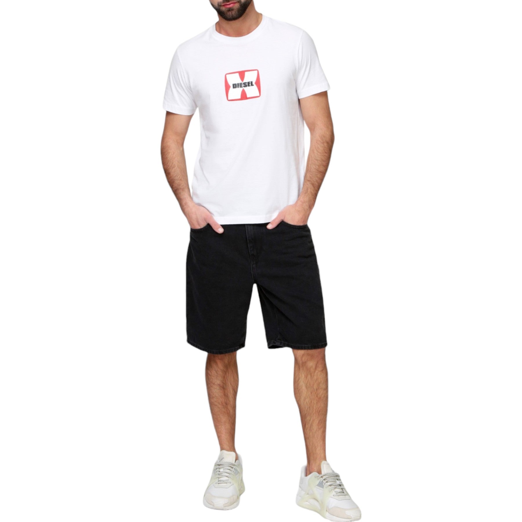 Diesel D Strukt 0EHAI Mens Denim Shorts Regular Fit Summer Bermuda Jeans Shorts