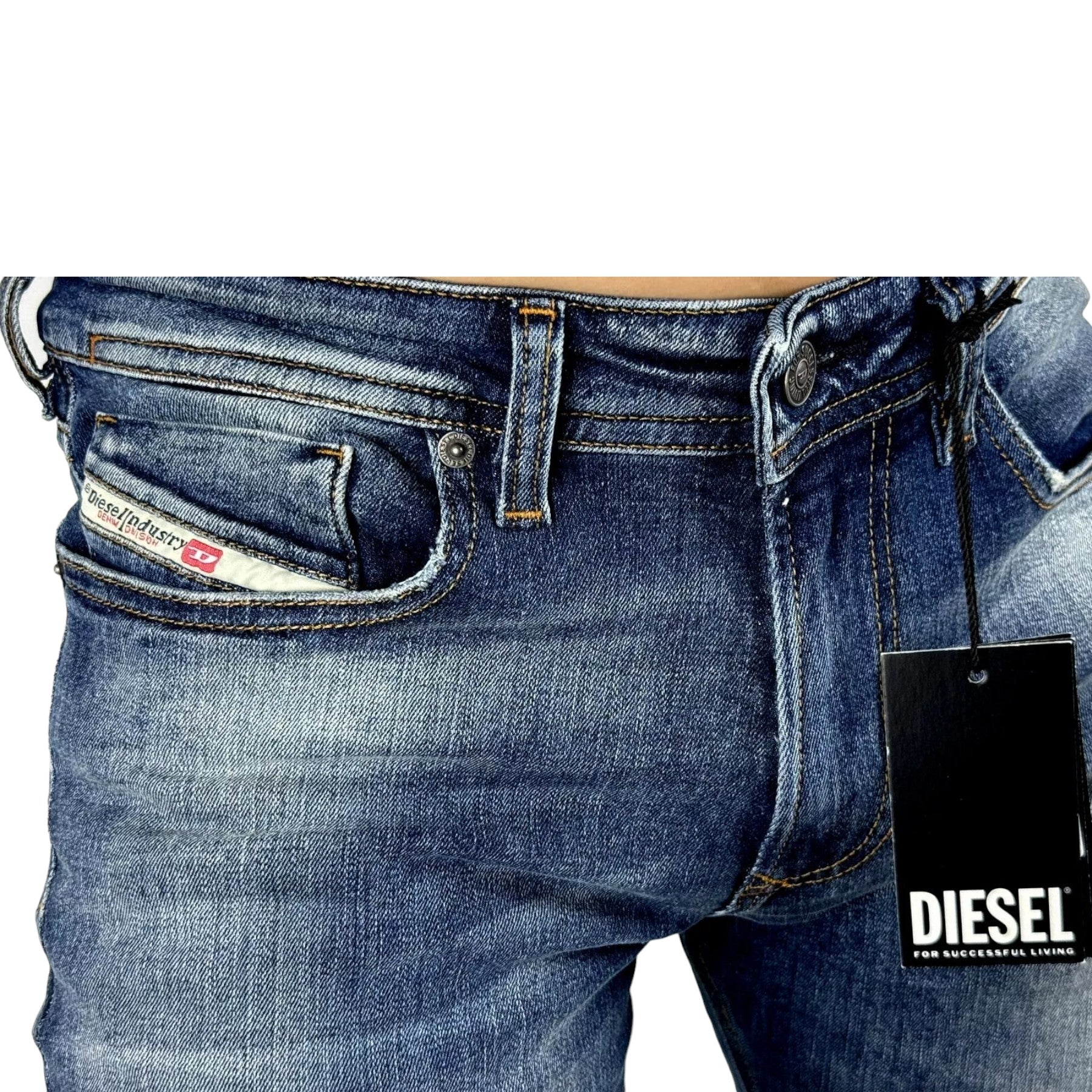 DIESEL 1979 SLEENKER R9D95 Mens Denim Jeans Skinny Fit Low Waist Cotton Pants