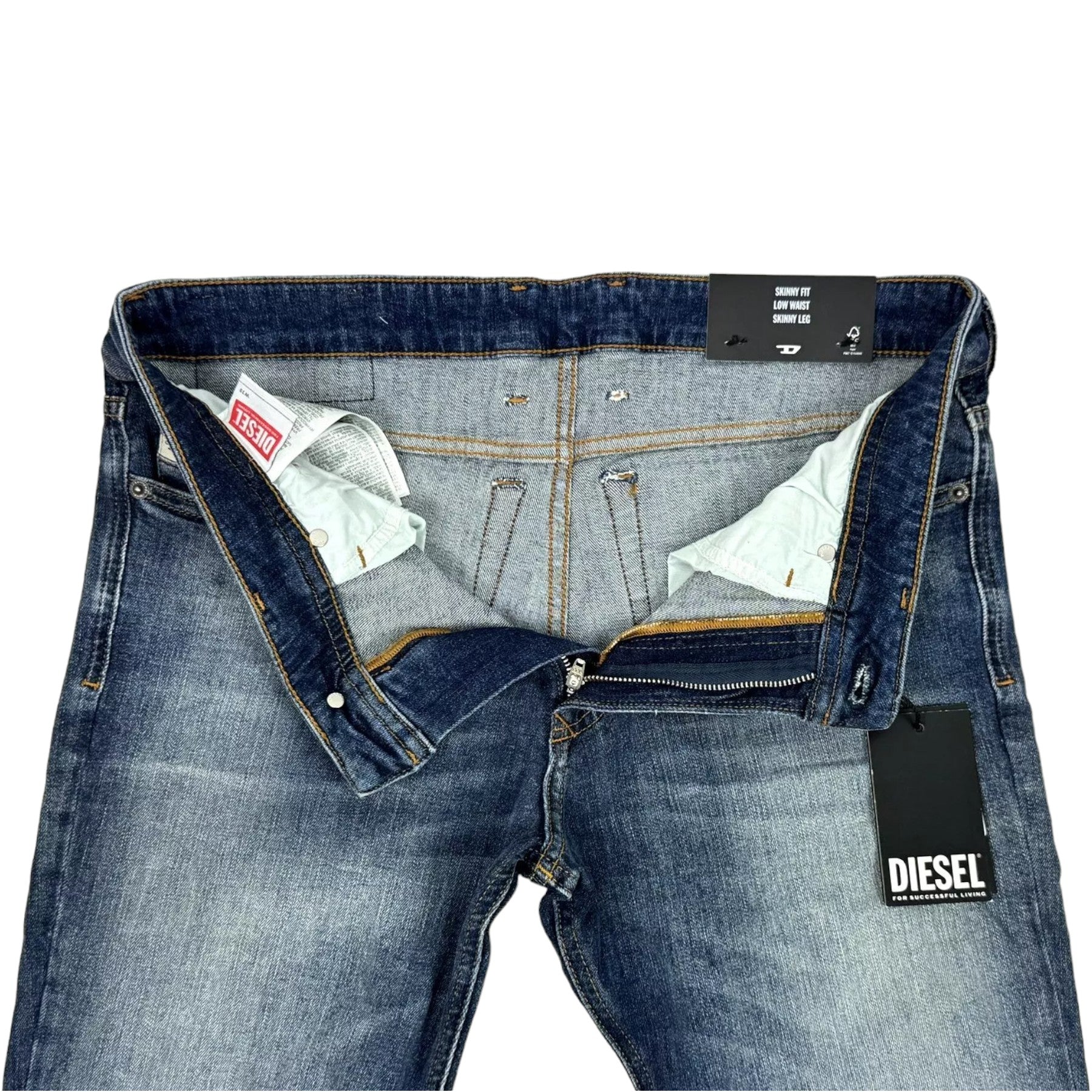 DIESEL 1979 SLEENKER R9D95 Mens Denim Jeans Skinny Fit Low Waist Cotton Pants