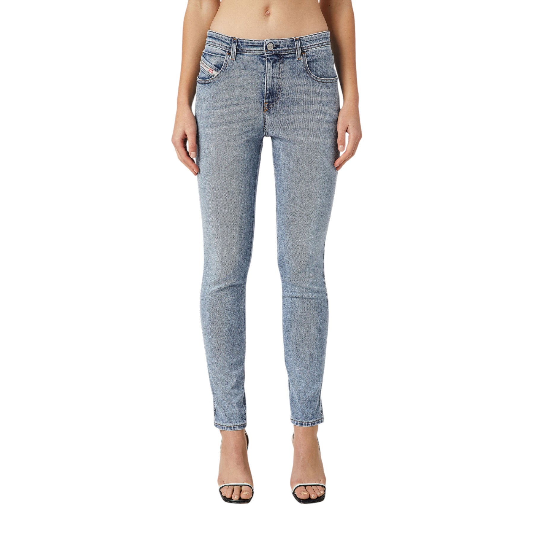 Diesel 2015 Babhila 069YX Womens Denim Jeans Slim Fit Skinny Stretch Pants Blue