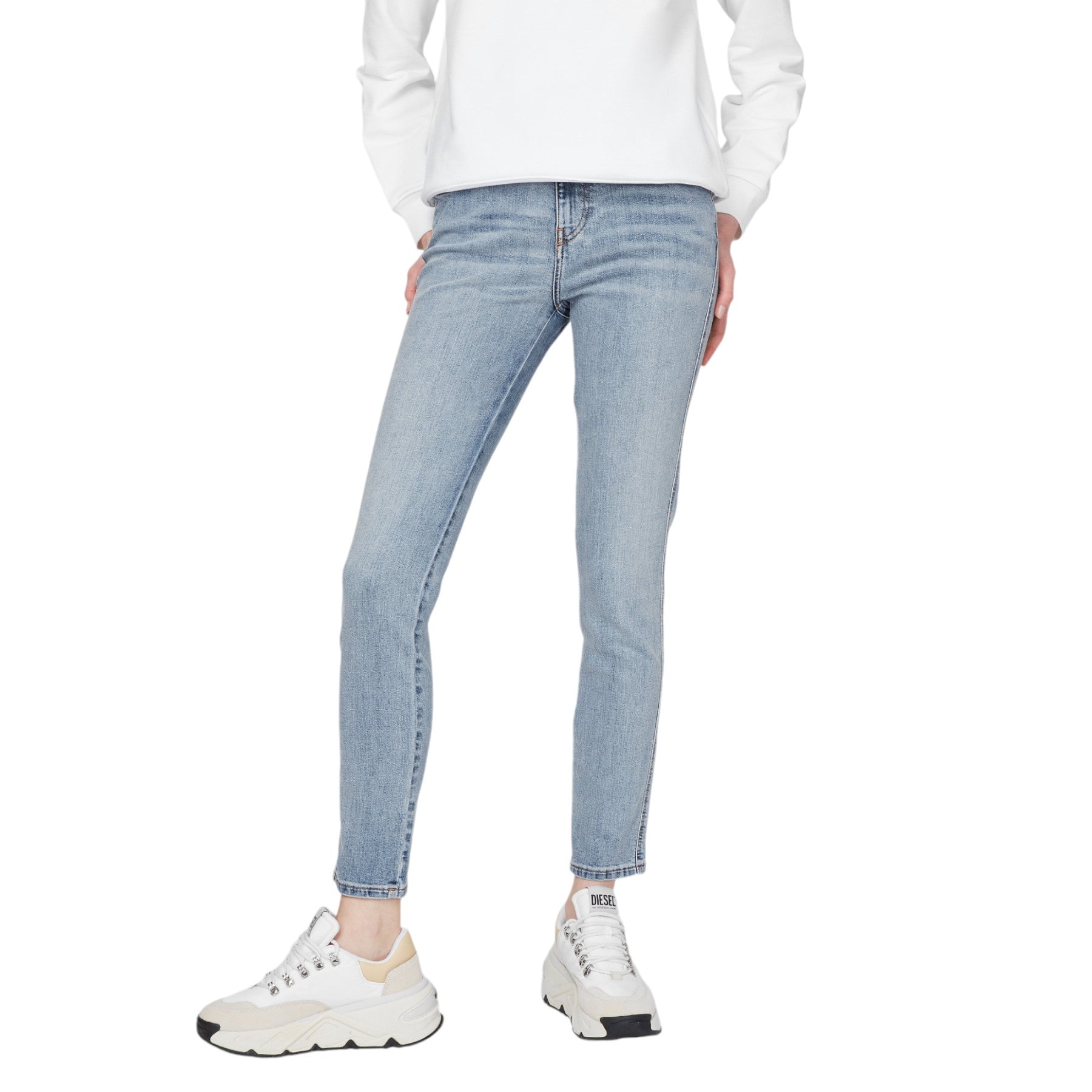 Diesel 2015 Babhila 069YX Womens Denim Jeans Slim Fit Skinny Stretch Pants Blue