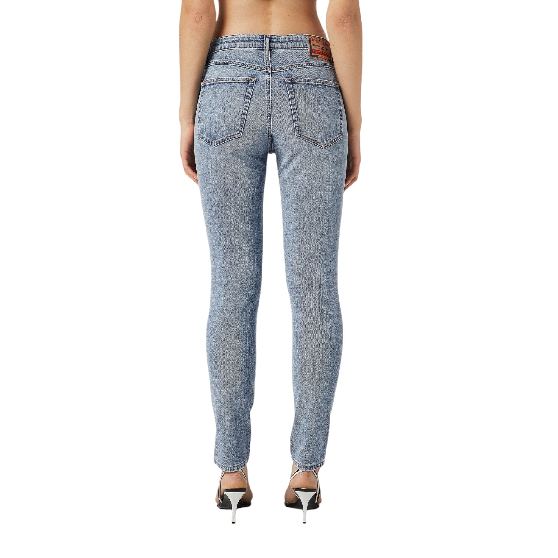 Diesel 2015 Babhila 069YX Womens Denim Jeans Slim Fit Skinny Stretch Pants Blue