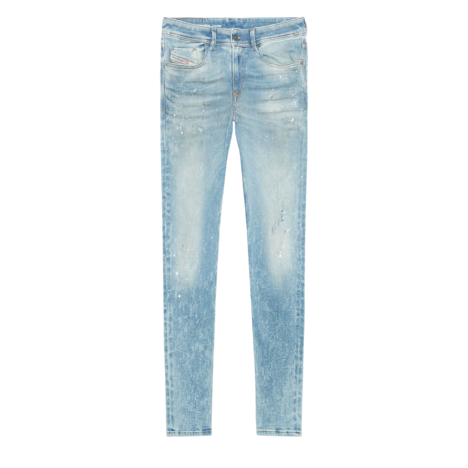 DIESEL 1979 SLEENKER Mens Denim Jeans Slim Fit Low Waist Distressed Cotton Pants