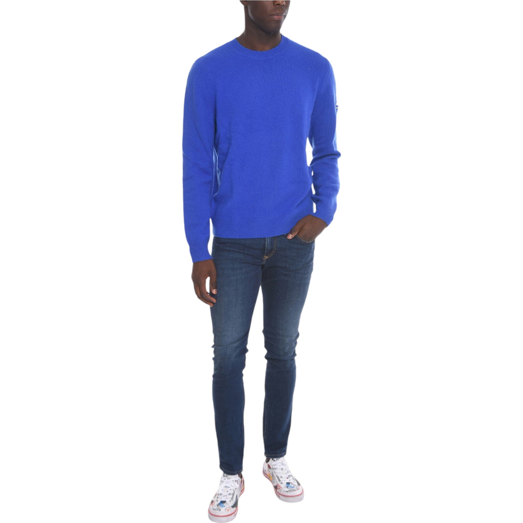 DIESEL K-OBLY Mens Jumper Wool Long Sleeve Pullover Cashmere Blend Crew Neck