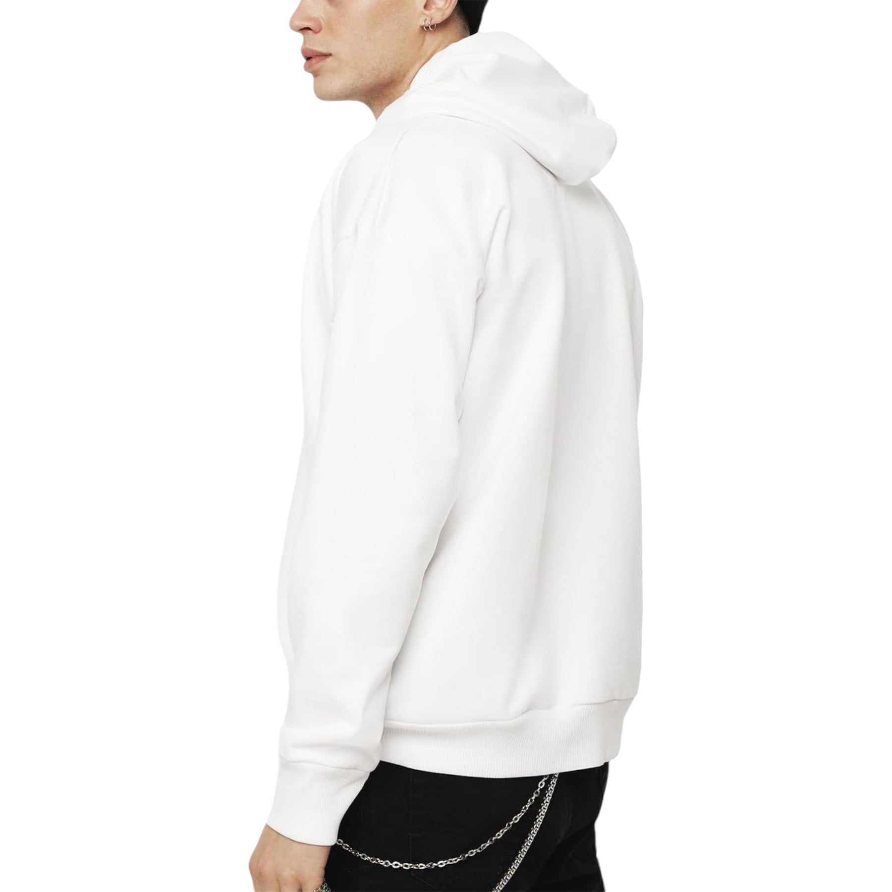 DIESEL S-DIVISION Mens Pullover Hoodie Oversized Sweatshirt Drop Shoulder Jumper