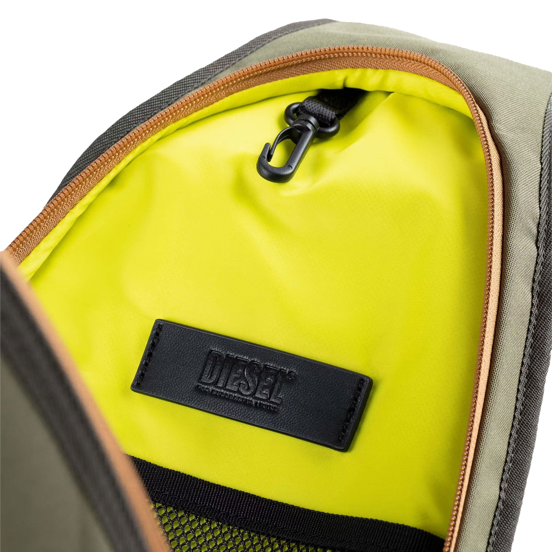DIESEL 1DR-POD Mens Shoulder Sling Bag Cross Body Travel Sports Rucksack Olive