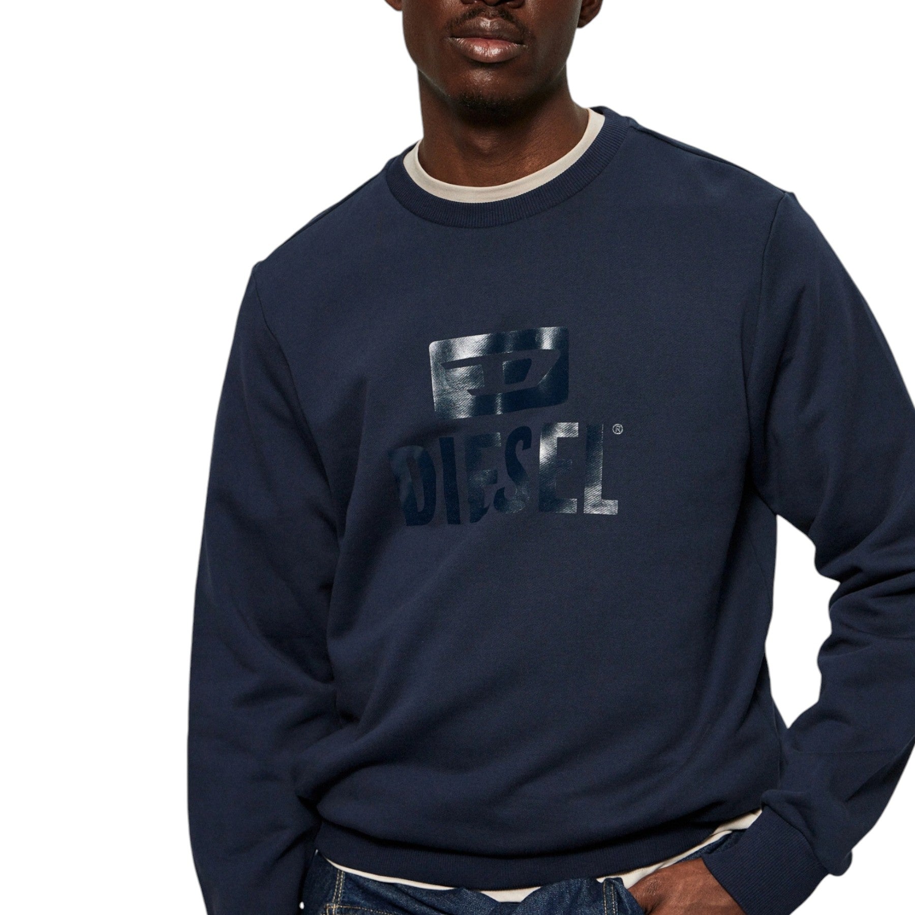 DIESEL S-GIR Mens Sweatshirts Pullover Sportswear Crew Neck Casual Cotton Jumper