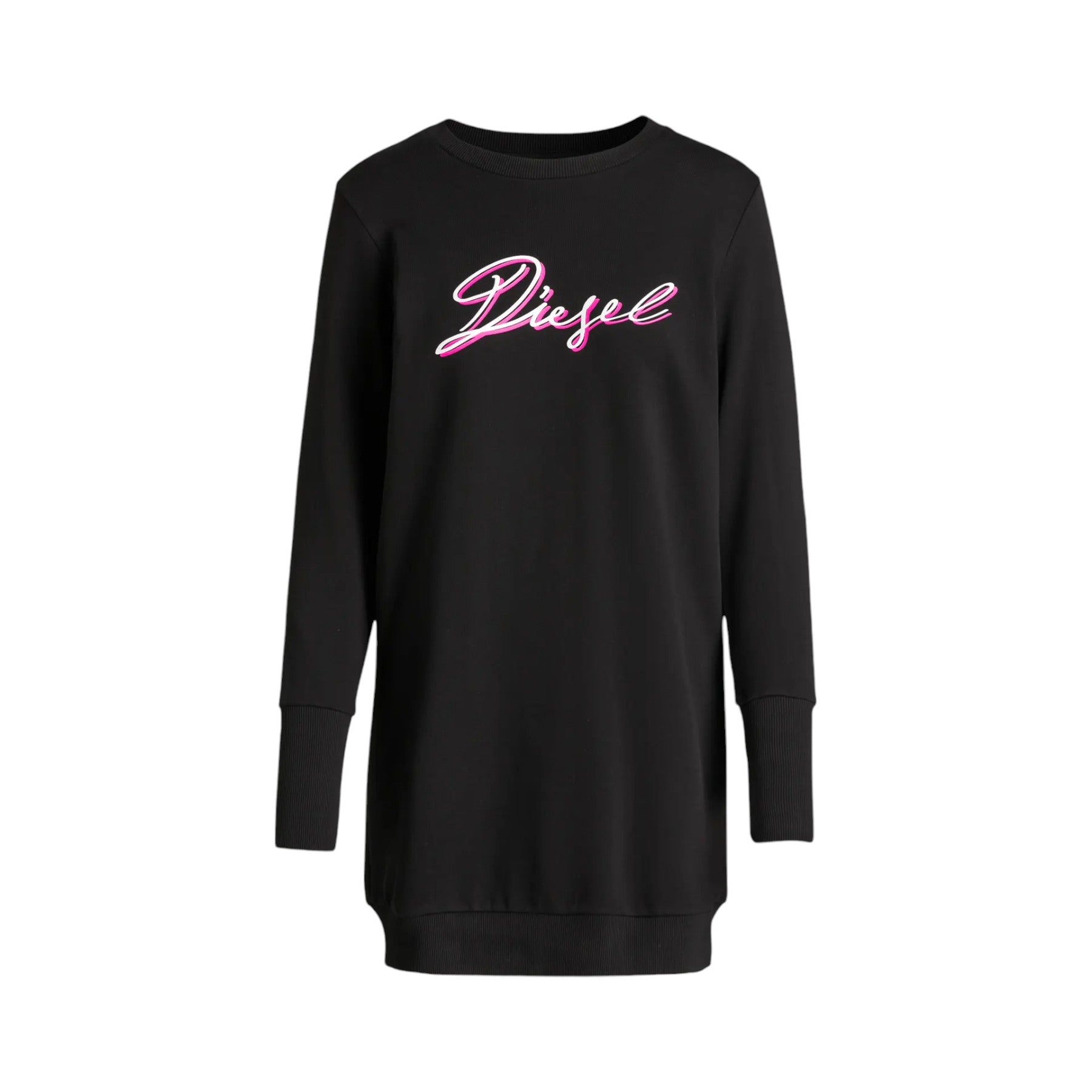 DIESEL D-YVONNE Womens Sweatshirts Crew Neck Long Sleeve Soft Cotton Sweat Dress