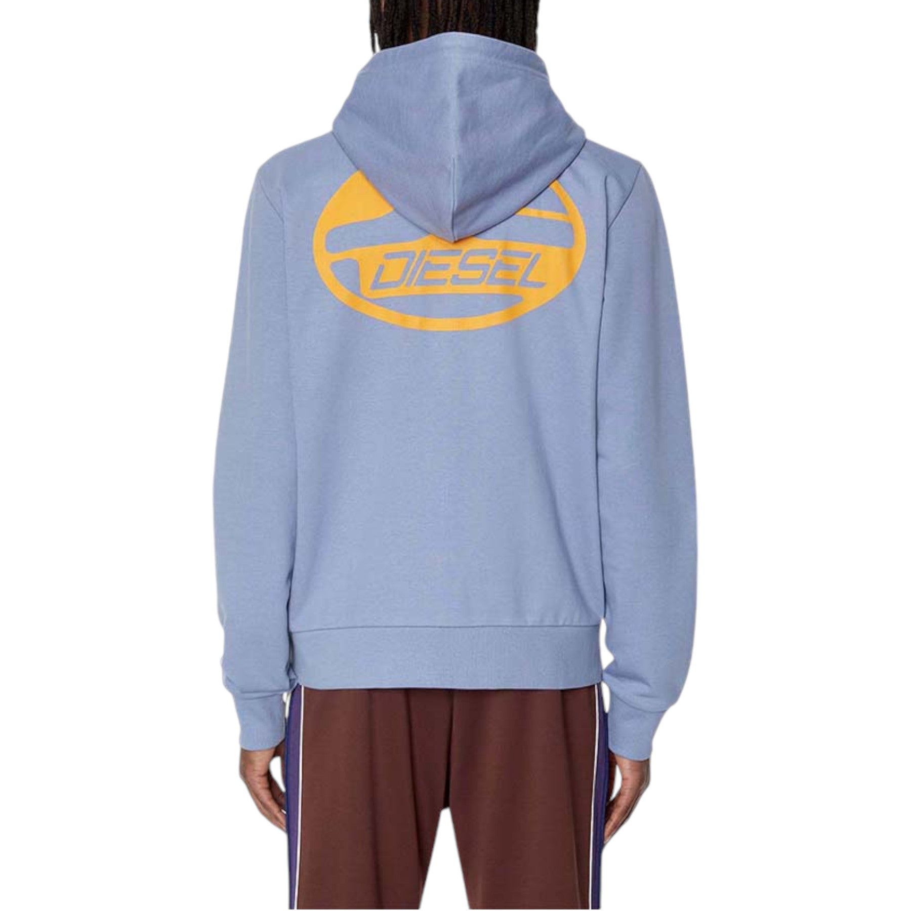 DIESEL S-GINN-HOOD 0HAYT Mens Hoodies Zip Up Gym Casual Hooded Sweatshirt Top