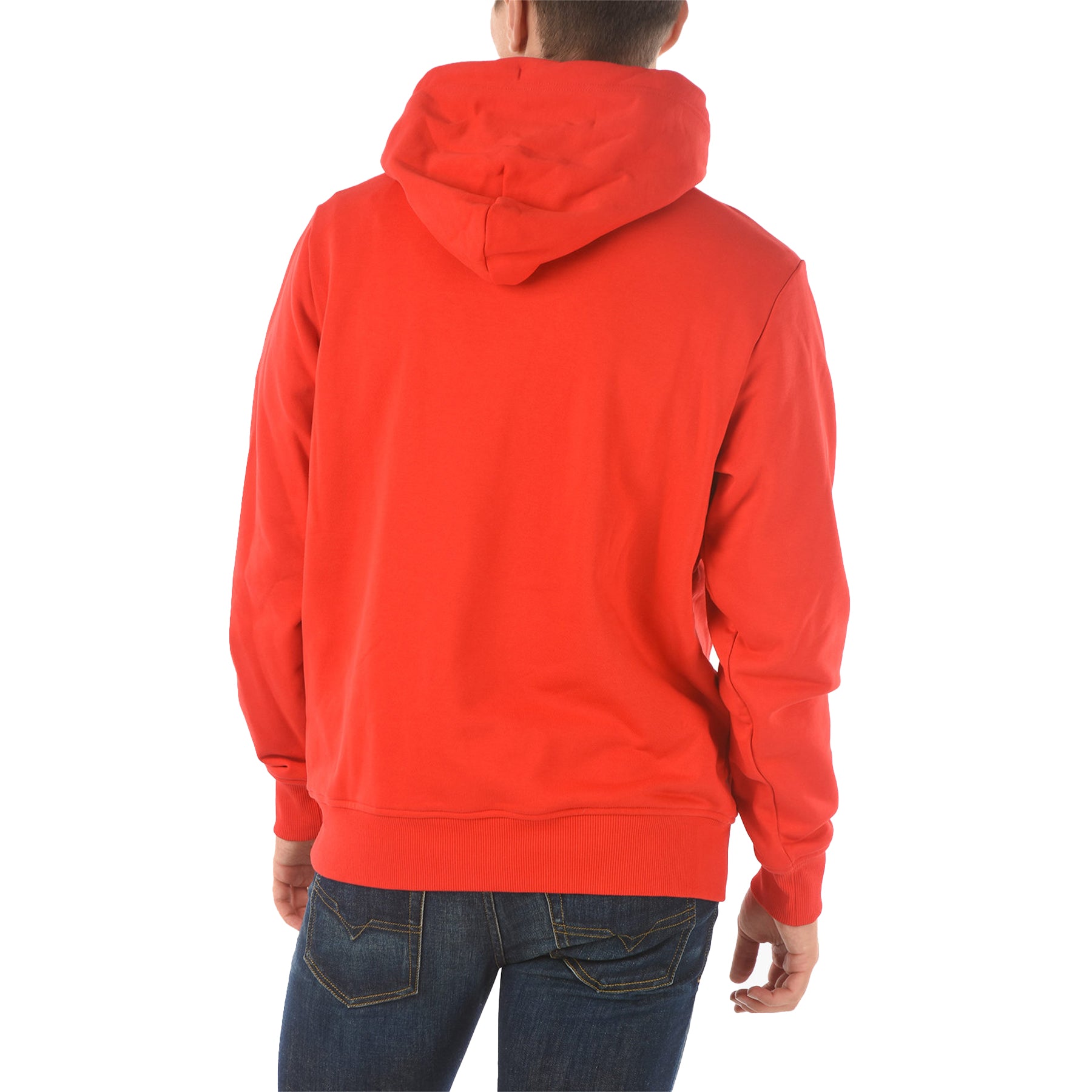 DIESEL S-Girk-Hood-Cuty Mens Hoodies Regular Fit Red Pullover Hooded Sweatshirt