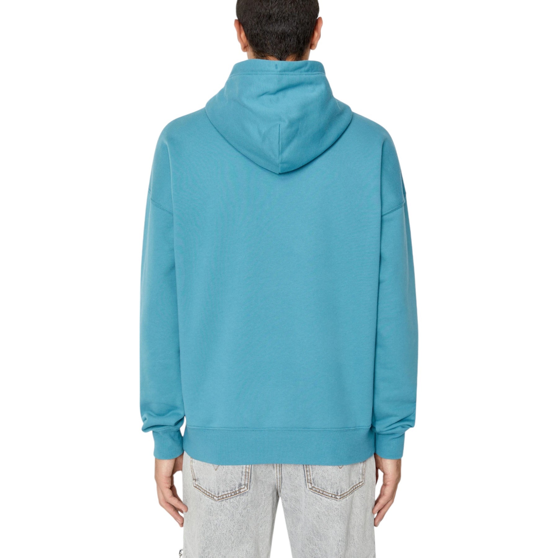 DIESEL S-Rob-0NAWW Mens Fleece Hoodie Regular Fit Hoody Drop Shoulder Sweatshirt