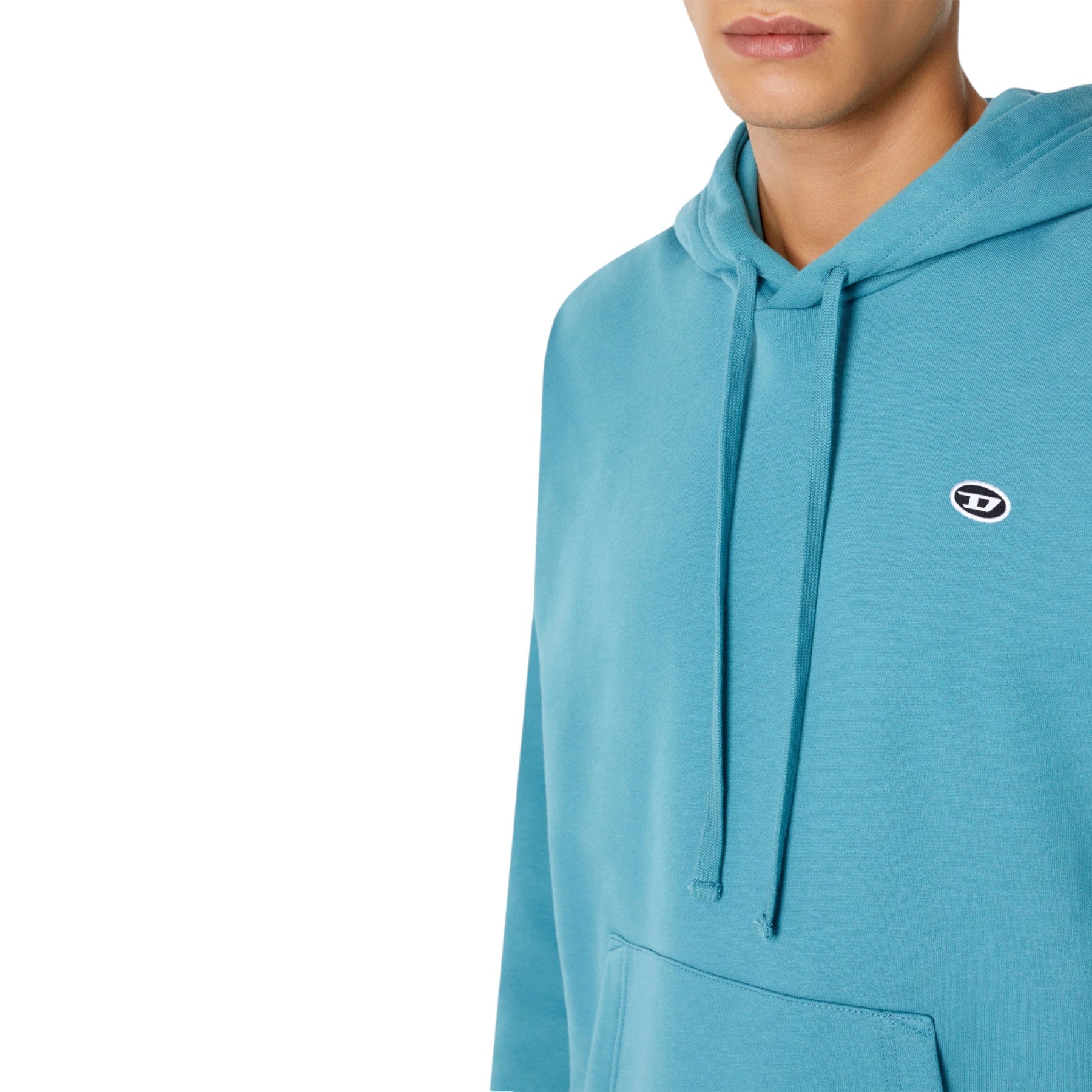 DIESEL S-Rob-0NAWW Mens Fleece Hoodie Regular Fit Hoody Drop Shoulder Sweatshirt