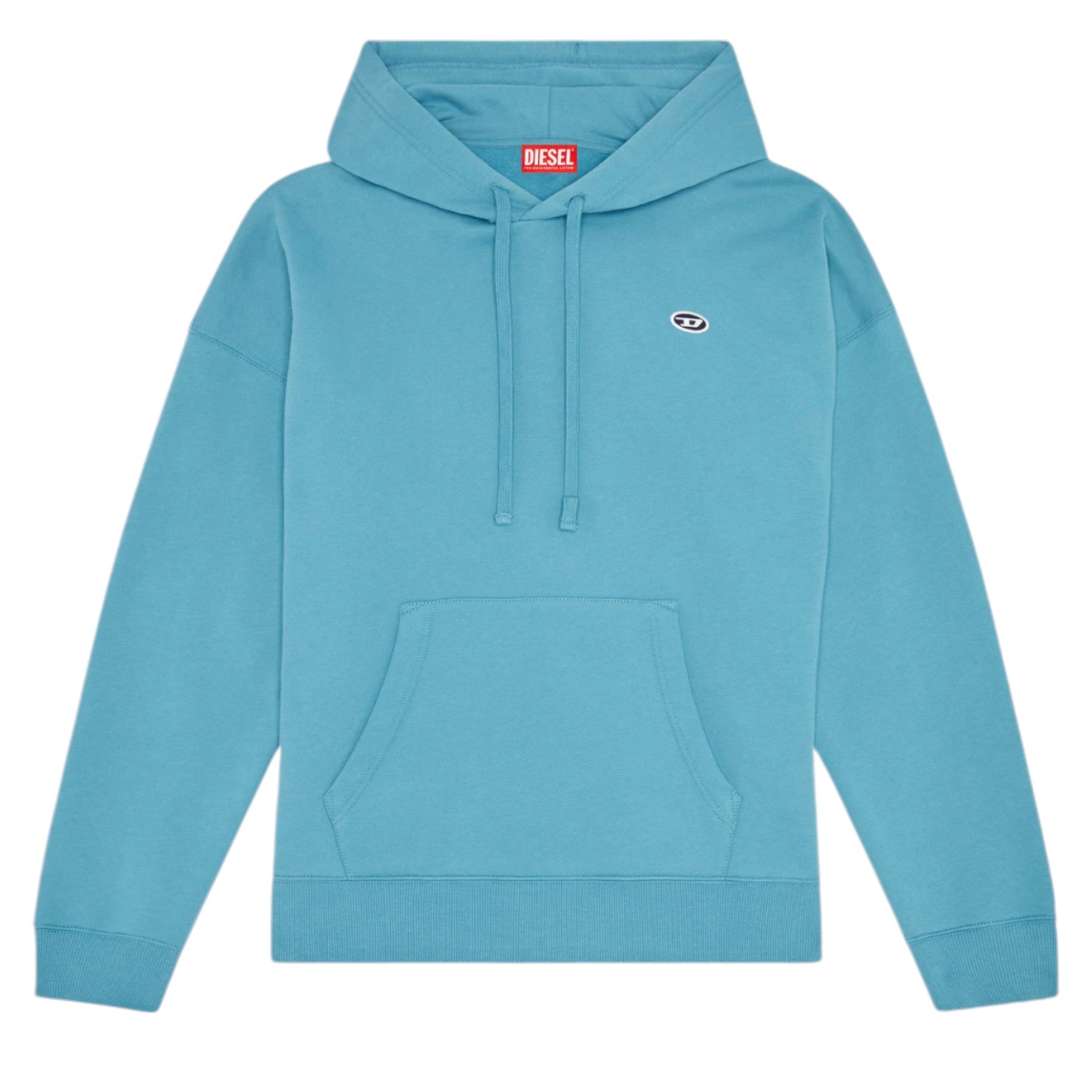 DIESEL S-Rob-0NAWW Mens Fleece Hoodie Regular Fit Hoody Drop Shoulder Sweatshirt