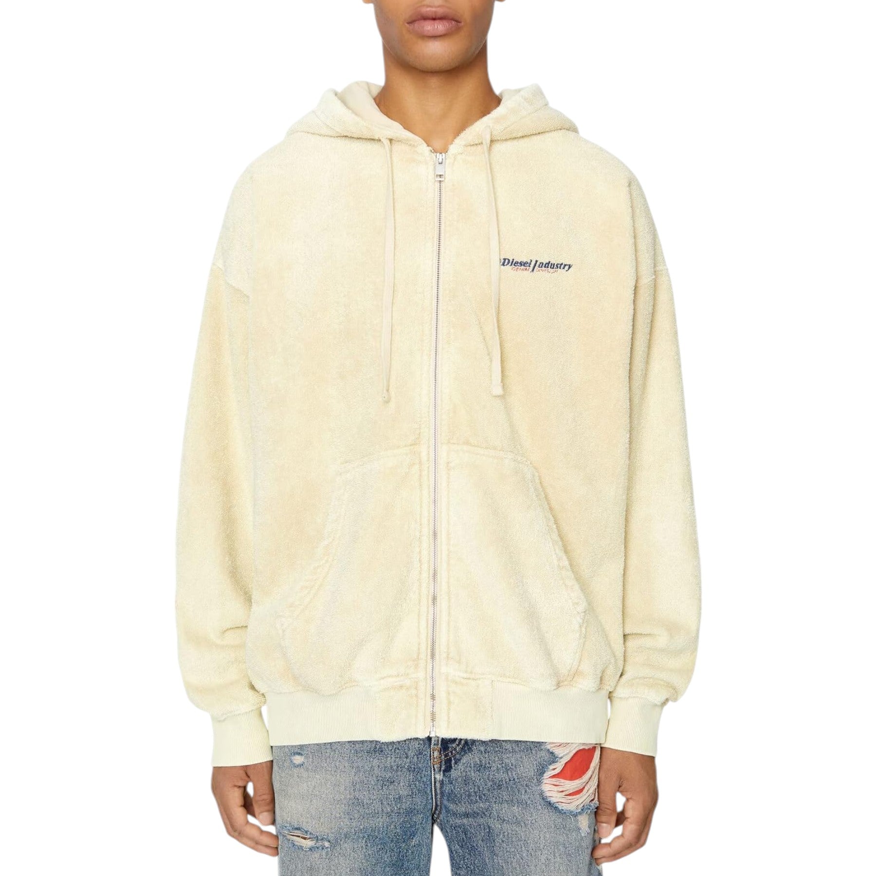 Diesel S-Ummerry-Zip-E8 0TEAK Mens Hoodie Full Zip Regular Fit Hooded Sweatshirt