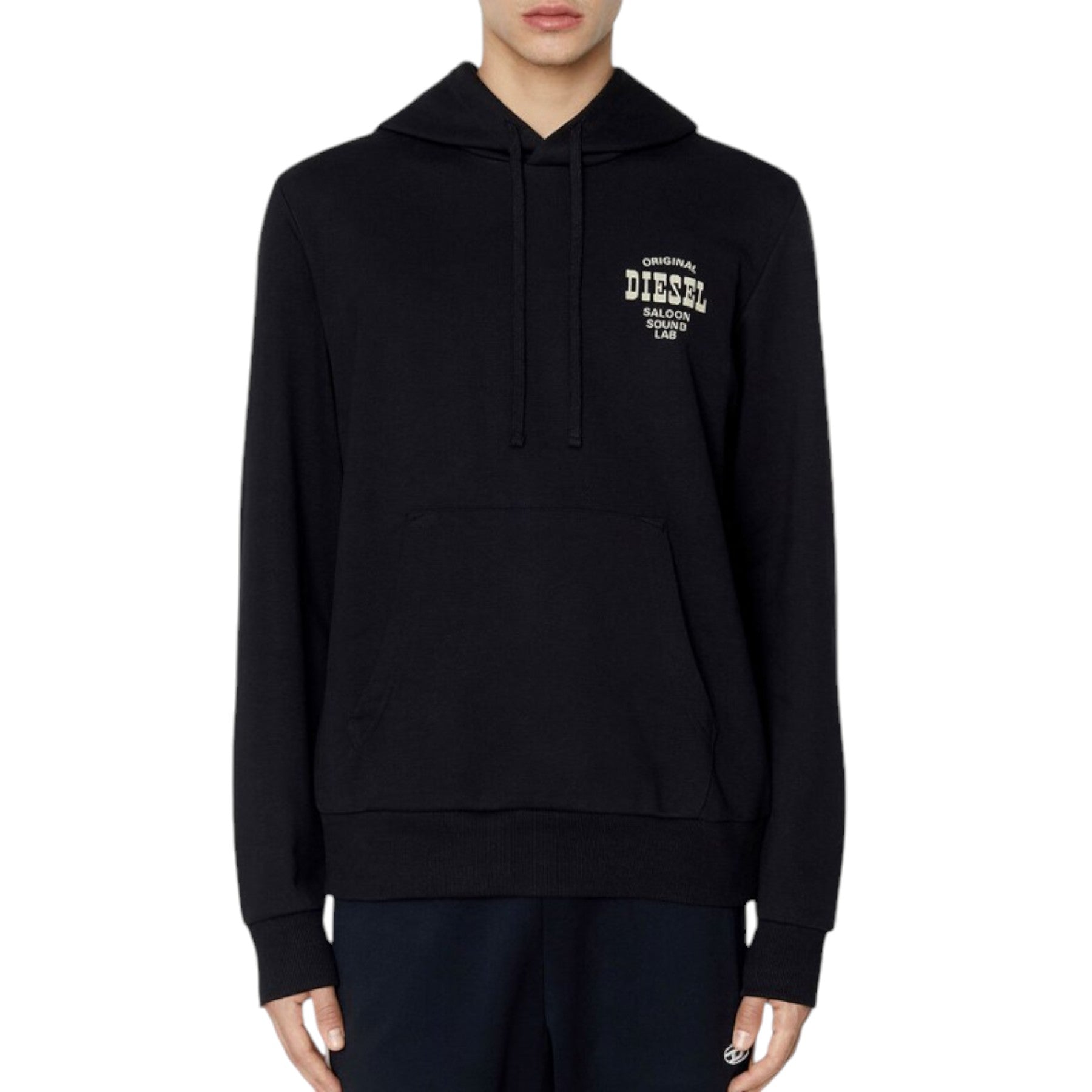 Diesel S-Ginn-K28 0HAYT Mens Pullover Hoodie Drop Shoulder Oversized Sweatshirts