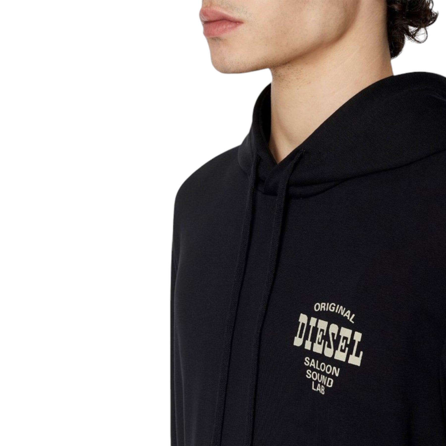 Diesel S-Ginn-K28 0HAYT Mens Pullover Hoodie Drop Shoulder Oversized Sweatshirts