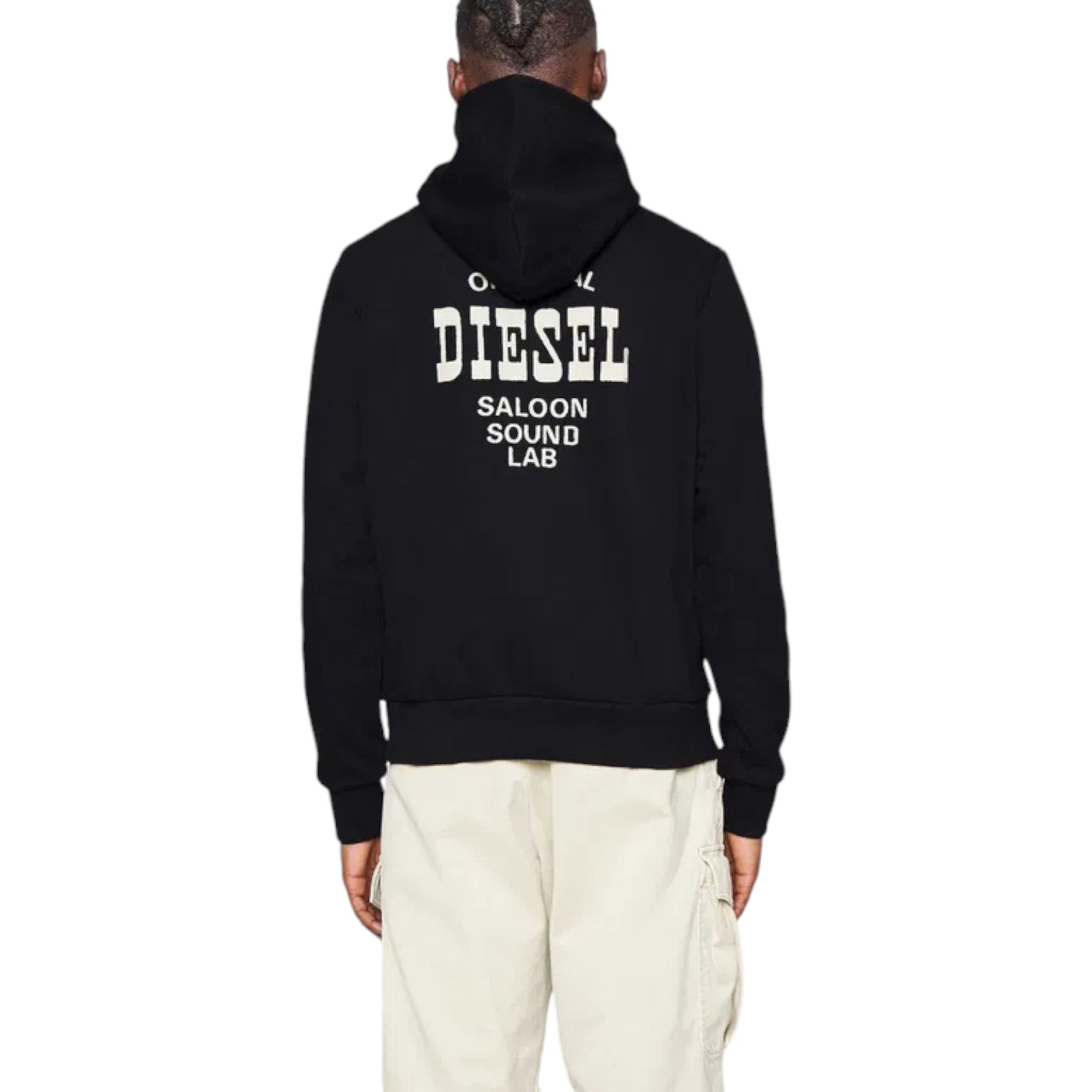 Diesel S-Ginn-K28 0HAYT Mens Pullover Hoodie Drop Shoulder Oversized Sweatshirts