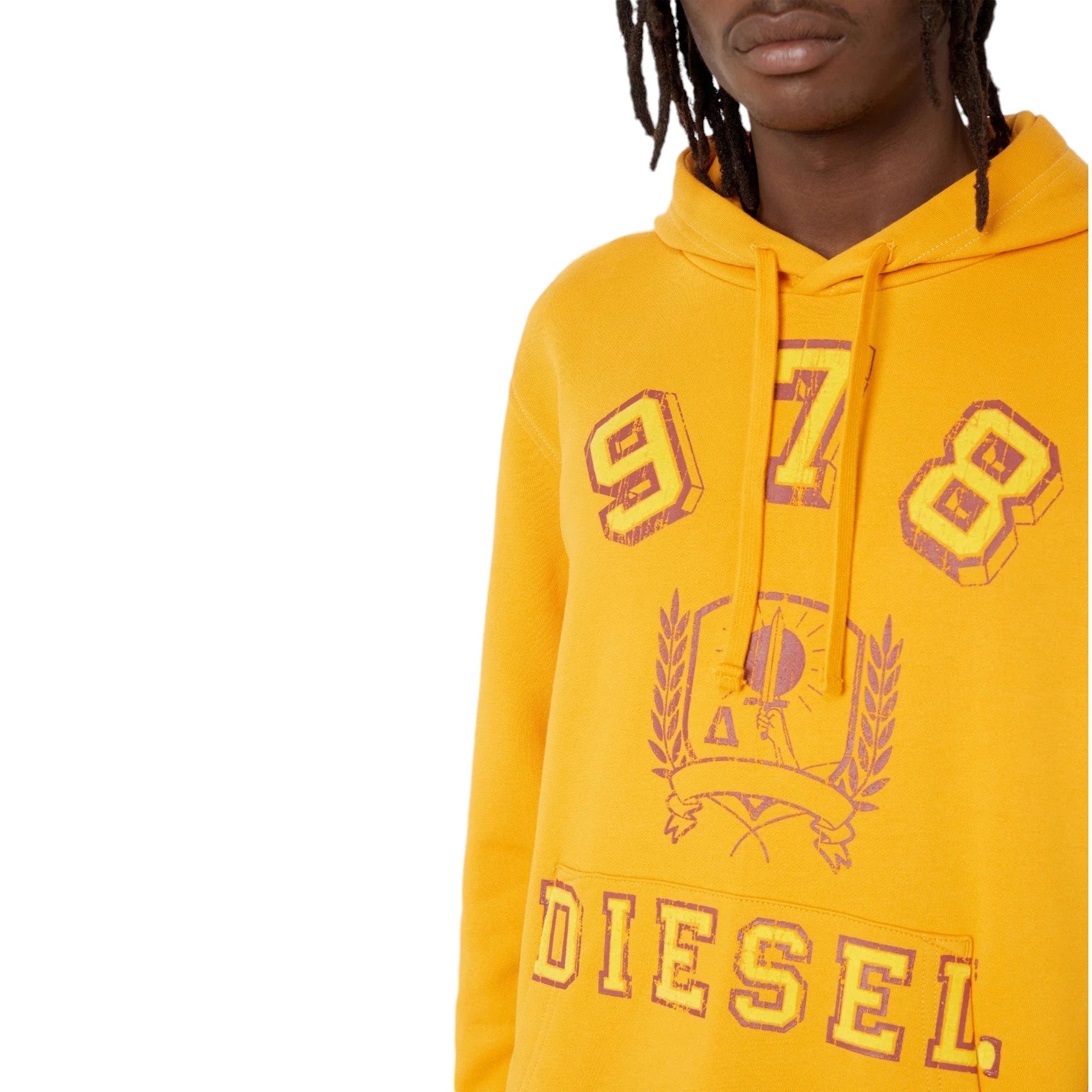 DIESEL S-GINN-HOOD-E5 Mens Fleece Hoodie Regular Fit Hoody Pullover Sweatshirts