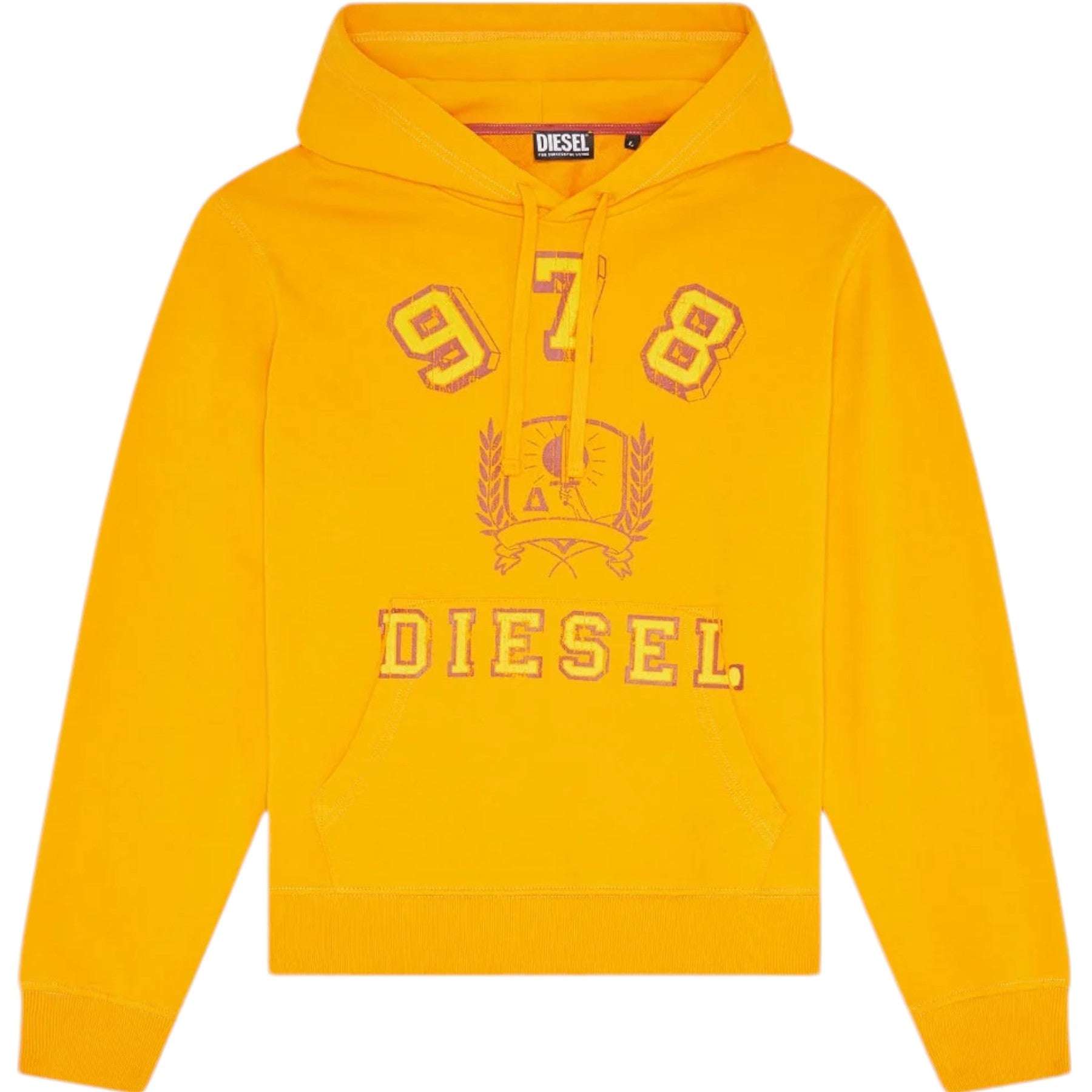 DIESEL S-GINN-HOOD-E5 Mens Fleece Hoodie Regular Fit Hoody Pullover Sweatshirts