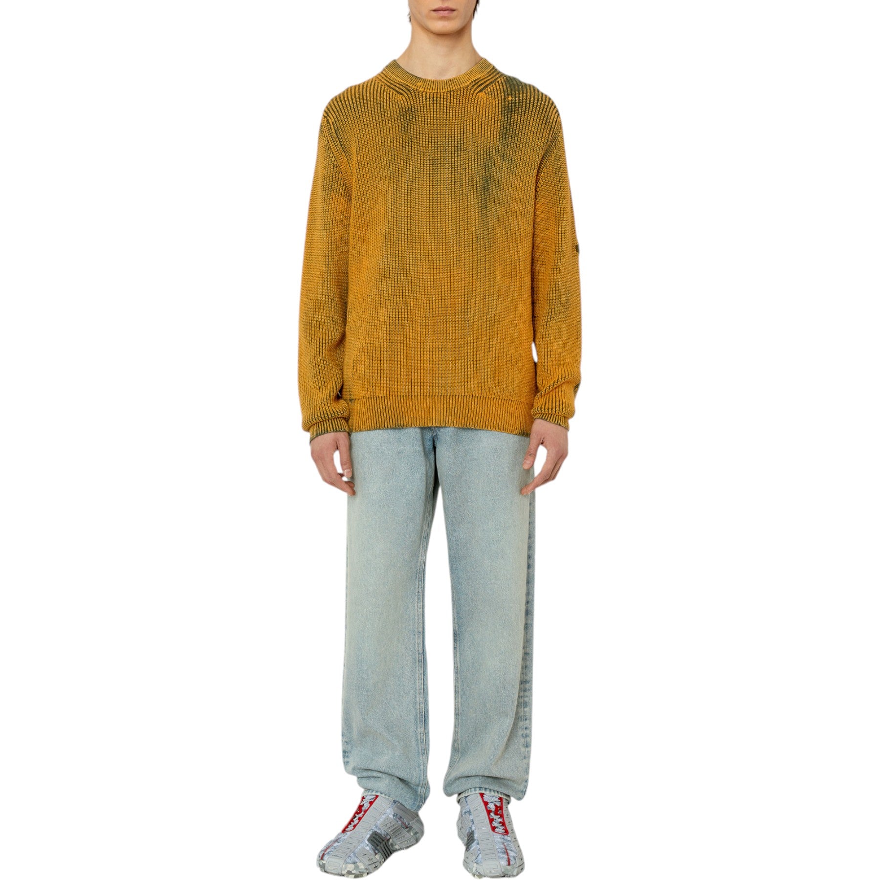 DIESEL K-ELESTO 0NHAJ Mens Crew Neck Knit Sweatshirt Pullover Cotton Jumper