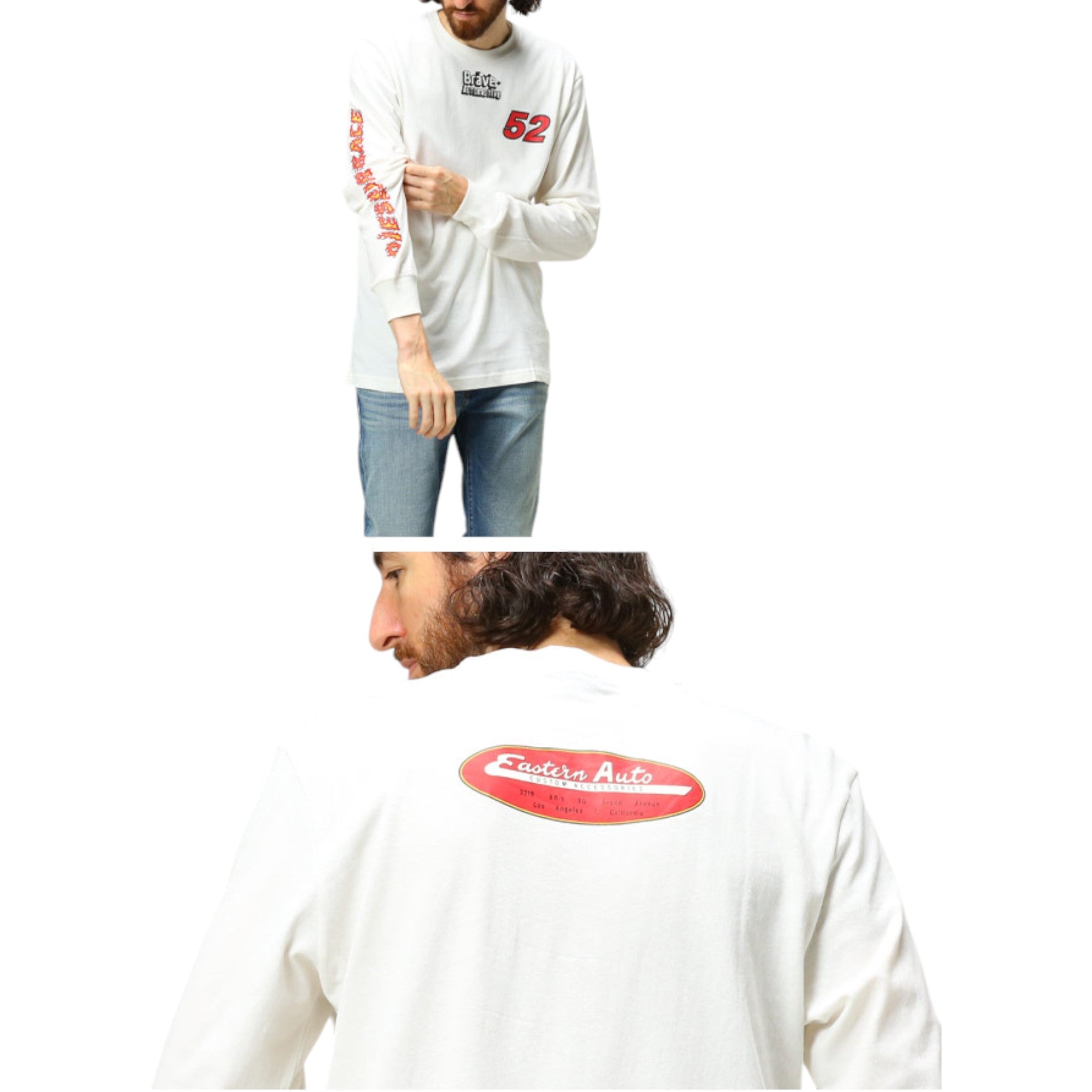 DIESEL T-JUST-LS-C3 Mens T Shirt Long Sleeve Crew Neck Cotton Casual Tee Tops