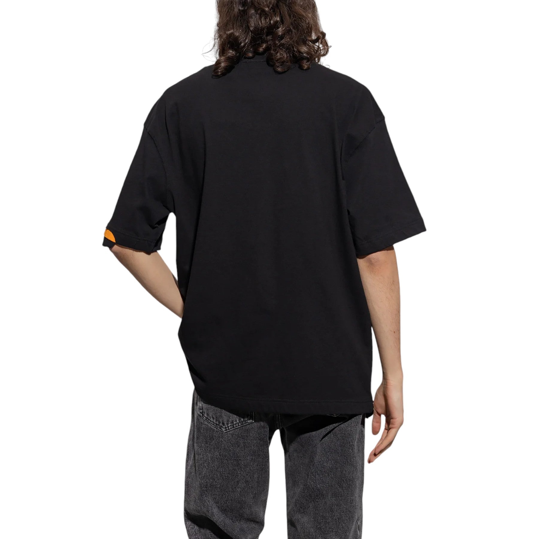 DIESEL T-WASHROT Mens Crew Neck T Shirts Short Sleeve Black Casual Cotton Tee S