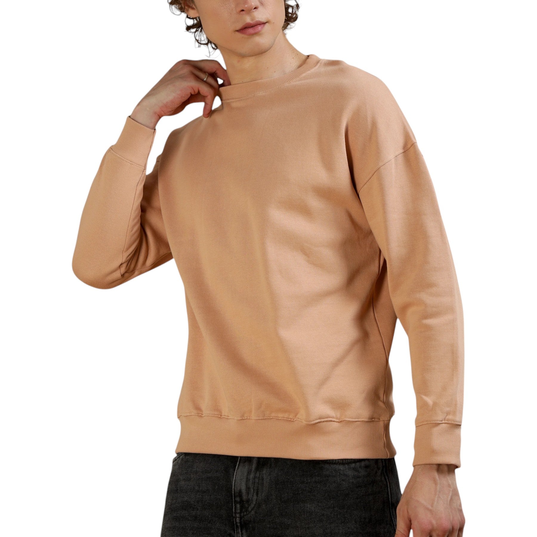 DIESEL F LYM 0NQAZ Mens Crew Neck Sweatshirt Pullover Cotton Jumper Casual Top