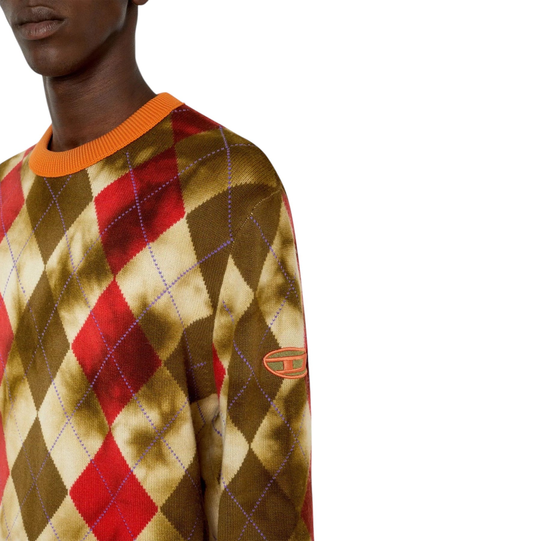 DIESEL K-AIRO 0BIAA Mens Crew Neck Sweatshirt Knit Pullover Wool Jumper Top NEW