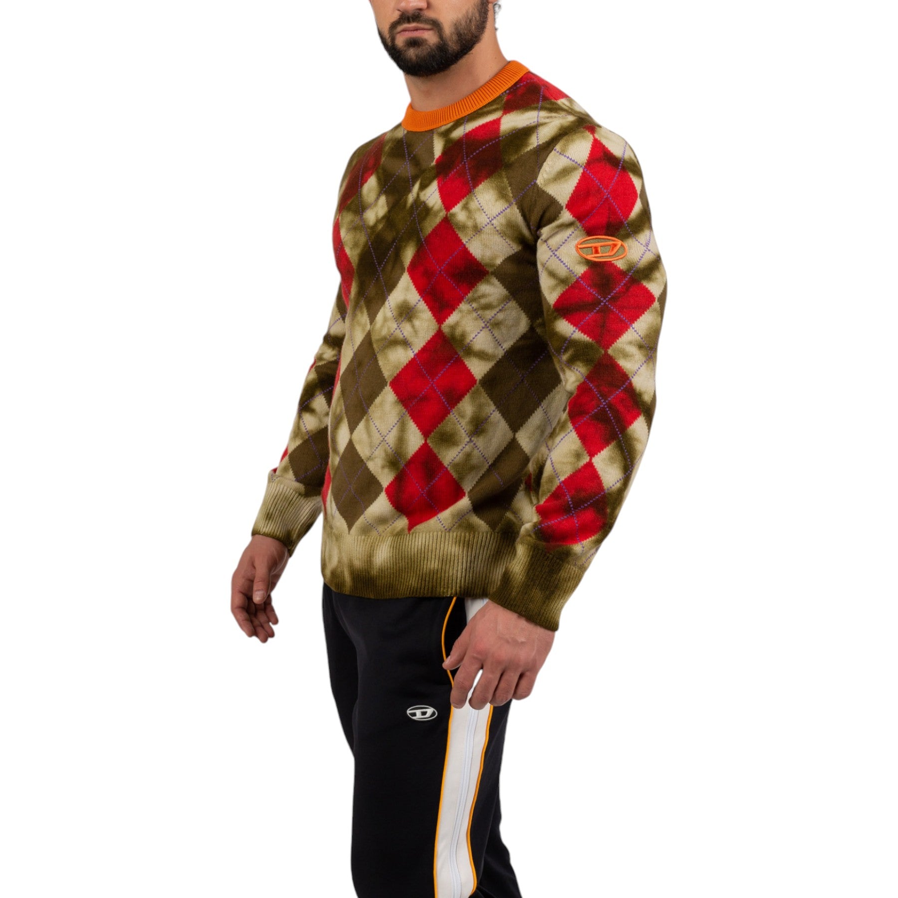 DIESEL K-AIRO 0BIAA Mens Crew Neck Sweatshirt Knit Pullover Wool Jumper Top NEW