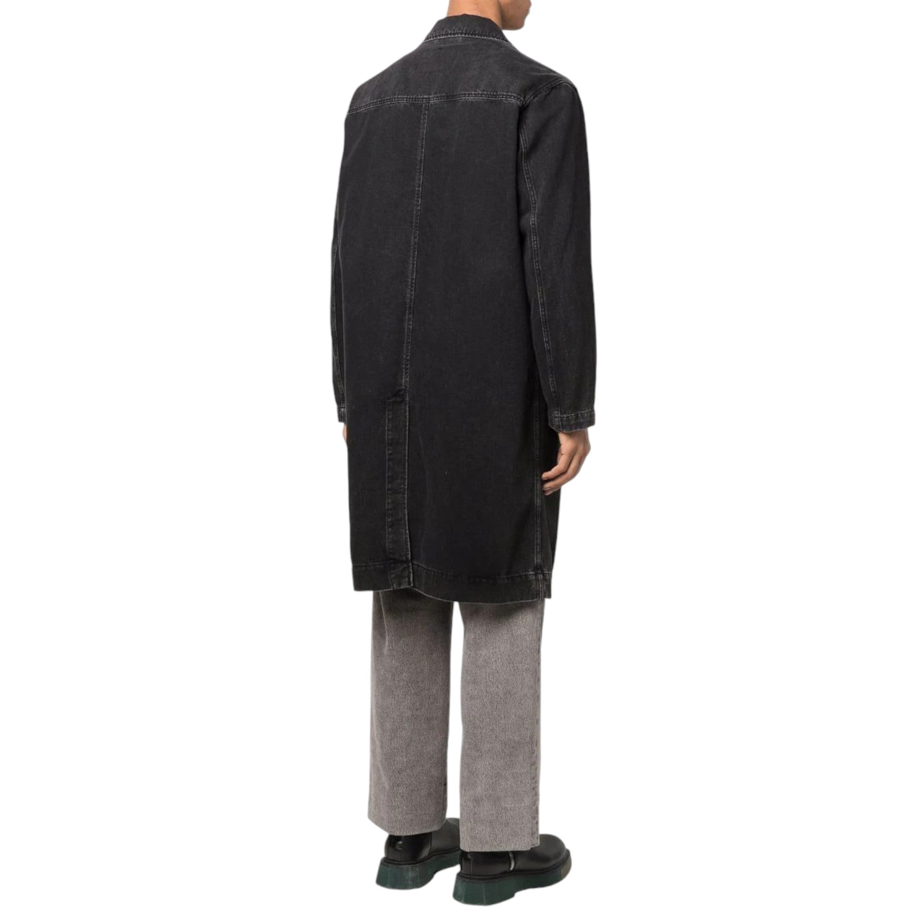 DIESEL D ROKU GIACCA 09B88 Mens Denim Jacket Loose Fit Knee Length Trench Coat