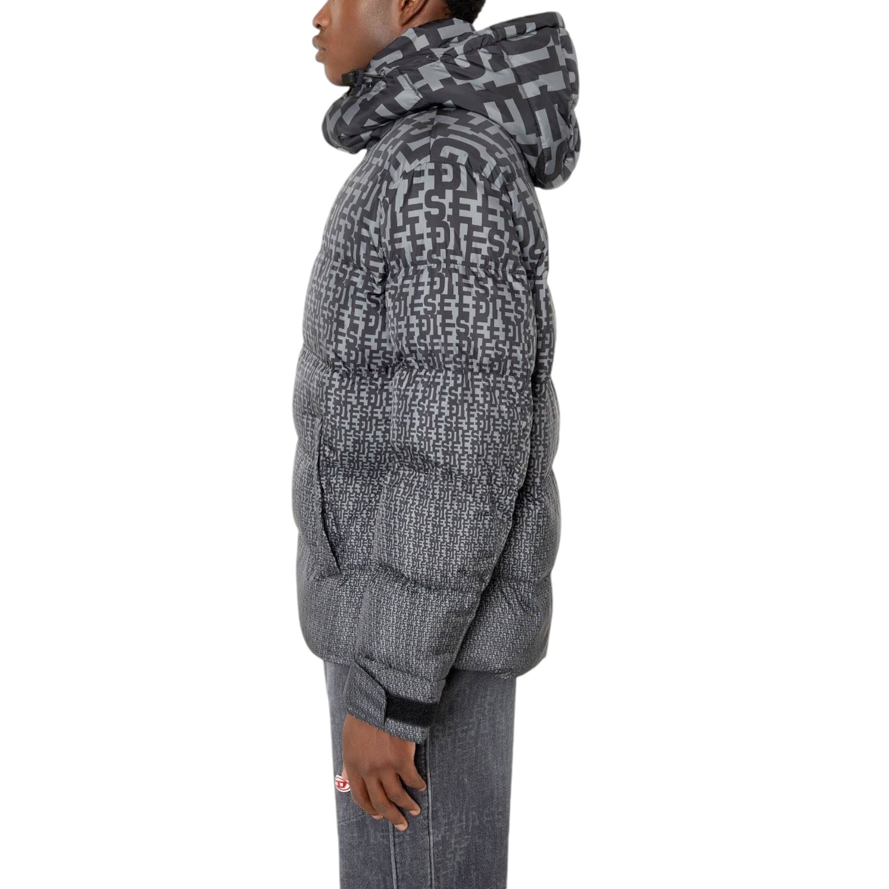 Diesel W-Step-Mon 0WEAG Mens Puffer Jacket Shell Down Padded Winter Outwear Coat