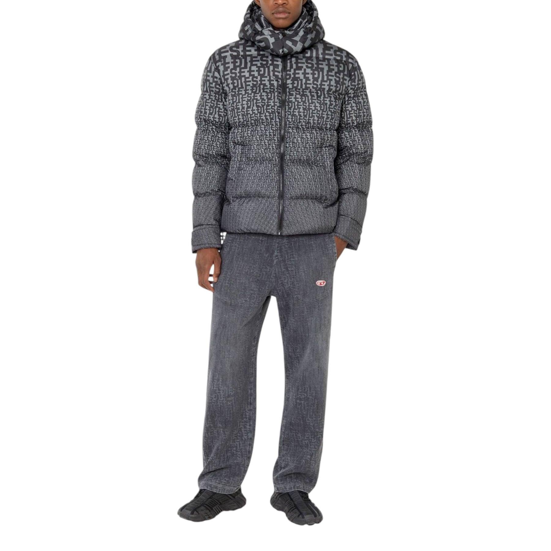 Diesel W-Step-Mon 0WEAG Mens Puffer Jacket Shell Down Padded Winter Outwear Coat