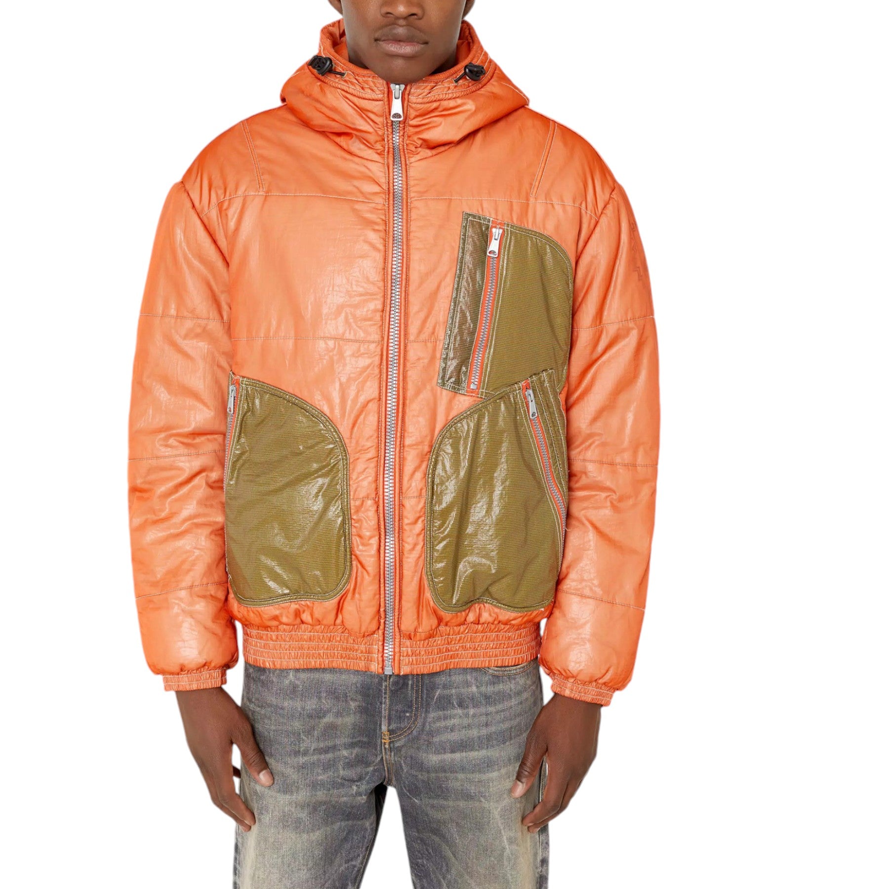 Diesel W-Nam 0PDAM Mens Puffer Jacket Down Padded Hoody Warm Winter Outwear Coat