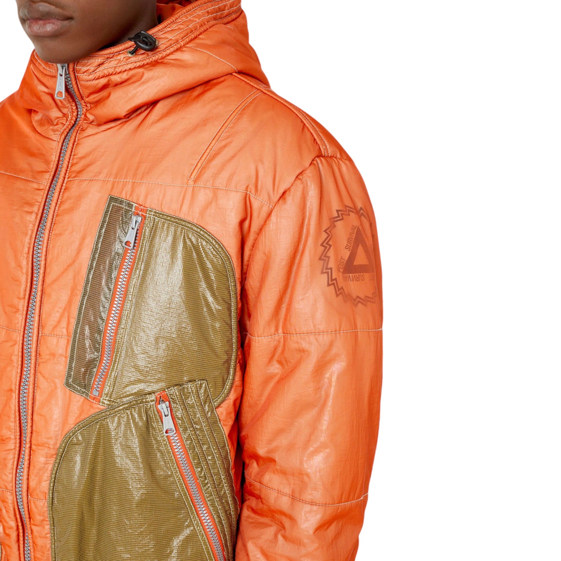 Diesel W-Nam 0PDAM Mens Puffer Jacket Down Padded Hoody Warm Winter Outwear Coat