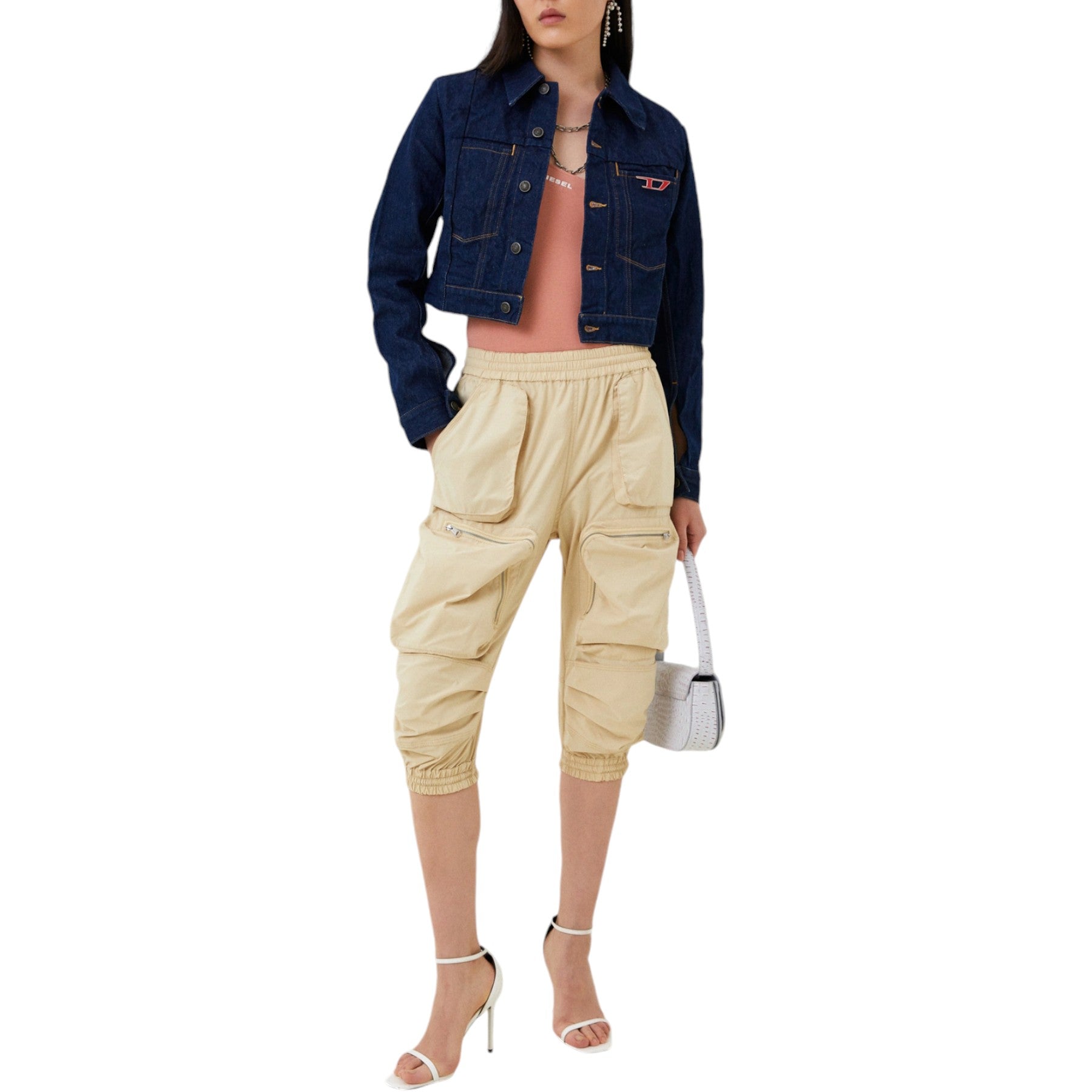 DIESEL DE-LUCYSHORT-SP Womens Denim Jacket Plain Casual Coats Ladies Tops New