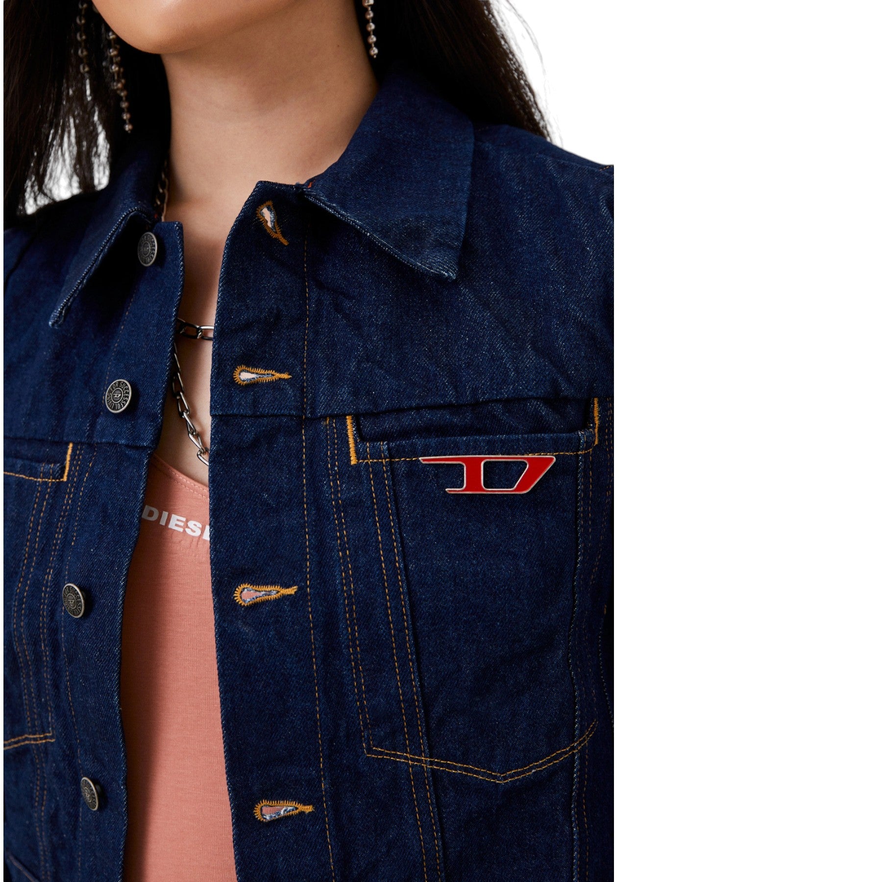 DIESEL DE-LUCYSHORT-SP Womens Denim Jacket Plain Casual Coats Ladies Tops New