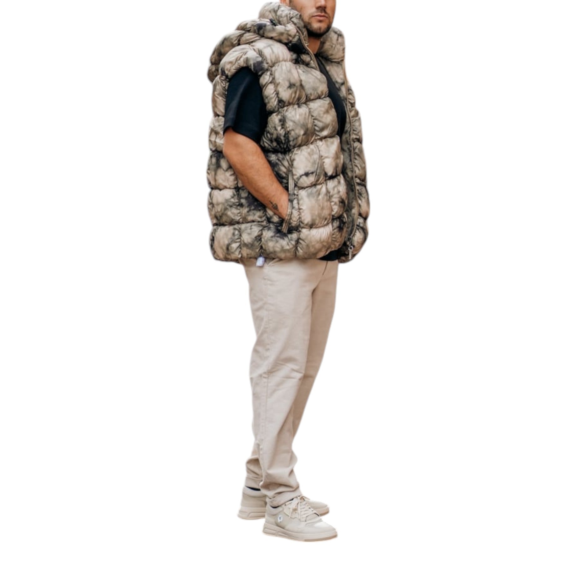 DIESEL W-RALLE-SL Mens Bodywarmer Gilet Quilted Sleeveless Padded Warm Waistcoat