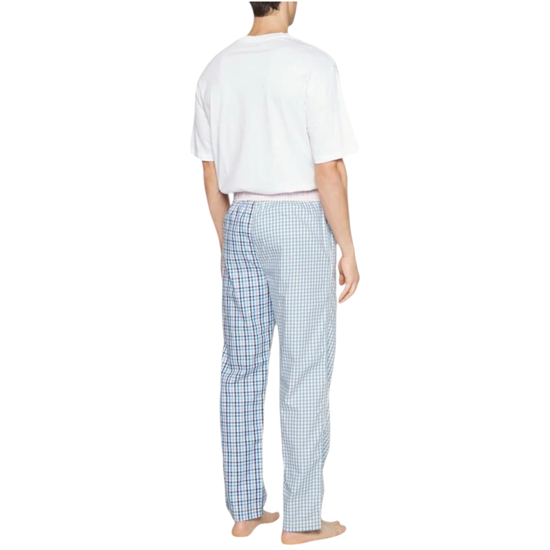 Diese Derik Mens Pyjama Bottoms Cotton Woven Loungewear Check Striped Sleepwear