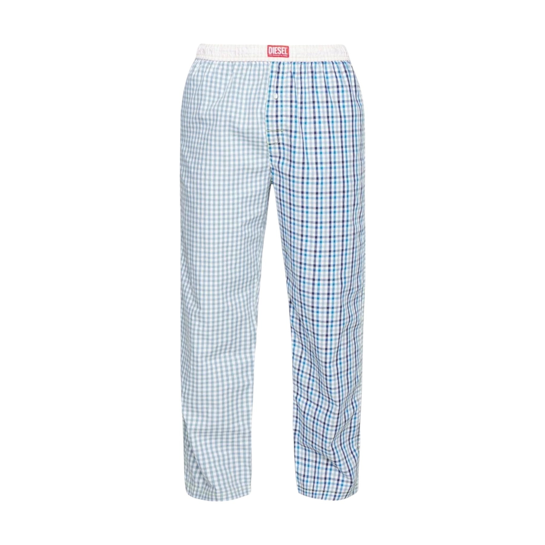 Diese Derik Mens Pyjama Bottoms Cotton Woven Loungewear Check Striped Sleepwear