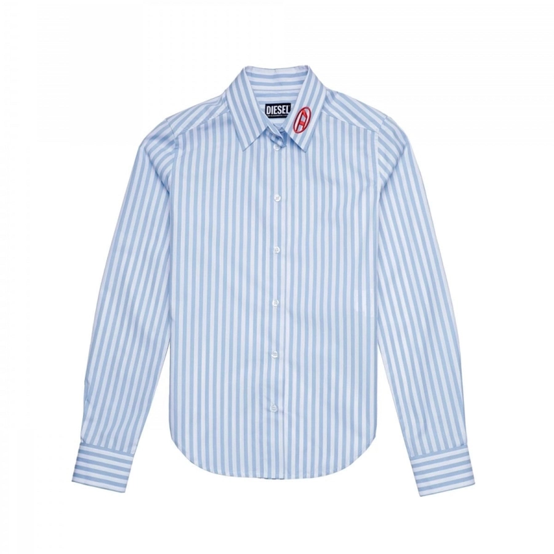 Diesel C GISEY Womens Shirt Long Sleeve Striped Casual Soft Collar Office Blouse