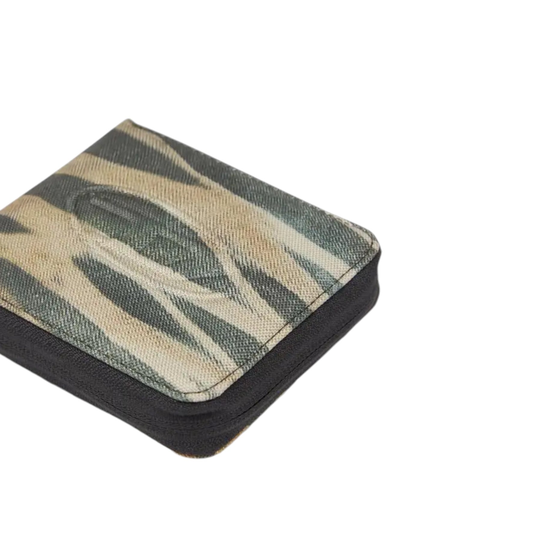 DIESEL Hiresh Mens Coin Purse Zipped Round Bi Fold Mini Wallets Military Green