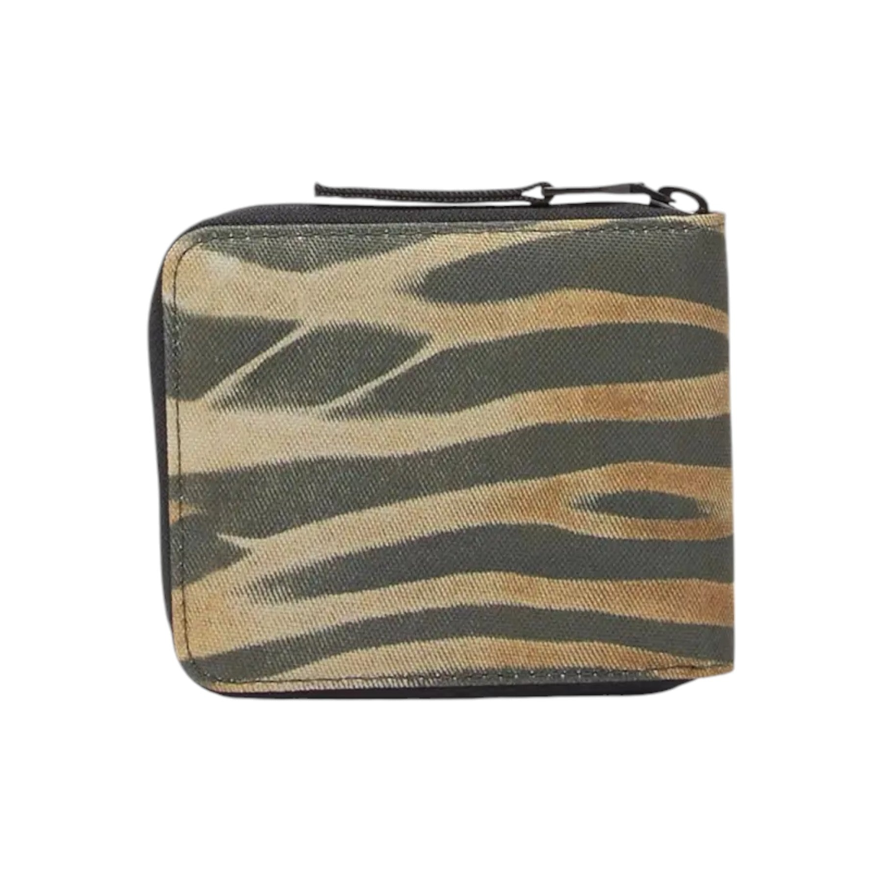 DIESEL Hiresh Mens Coin Purse Zipped Round Bi Fold Mini Wallets Military Green