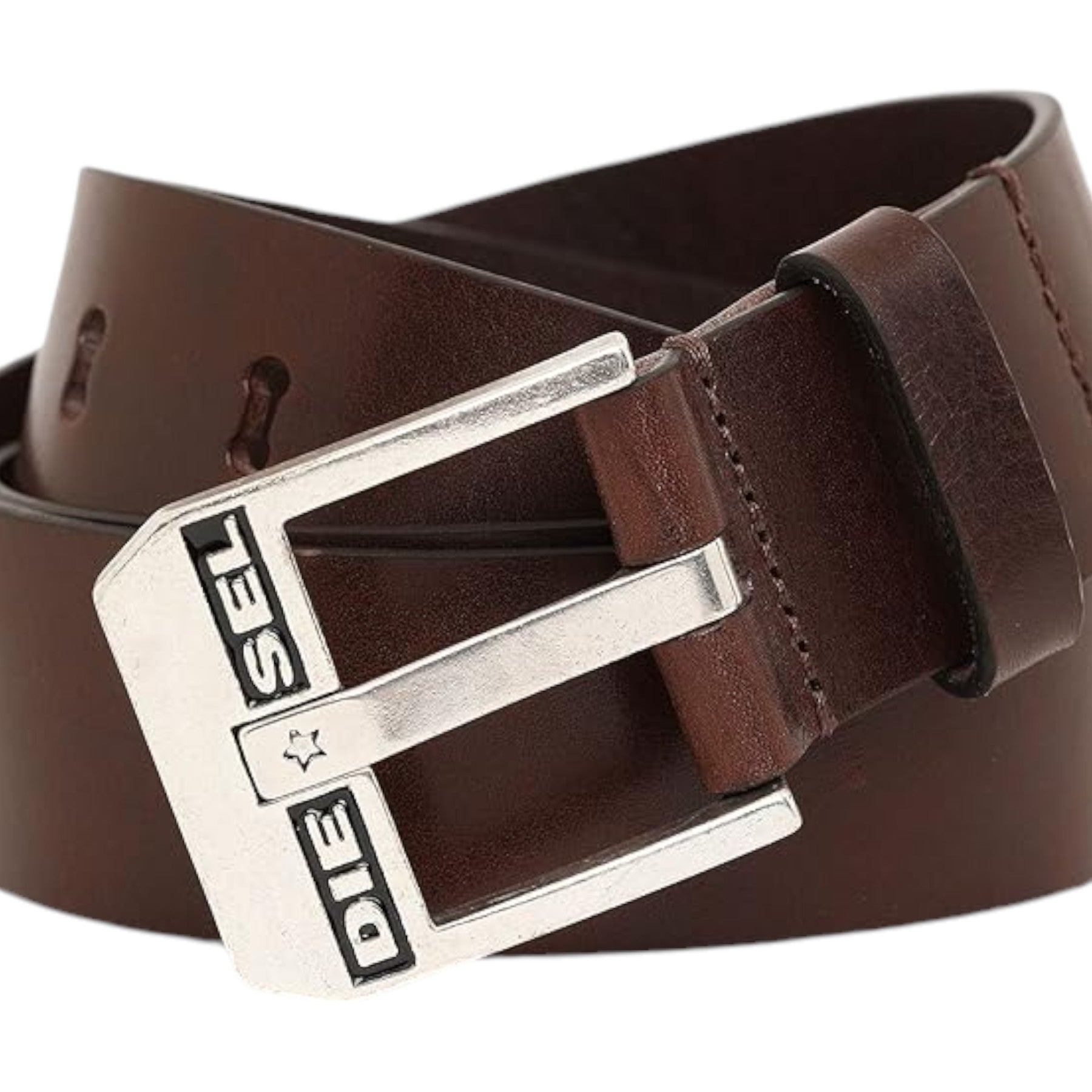 DIESEL BLUESTAR Mens Genuine Leather Belts For Jeans Metal Buckle Waist Belt NEW