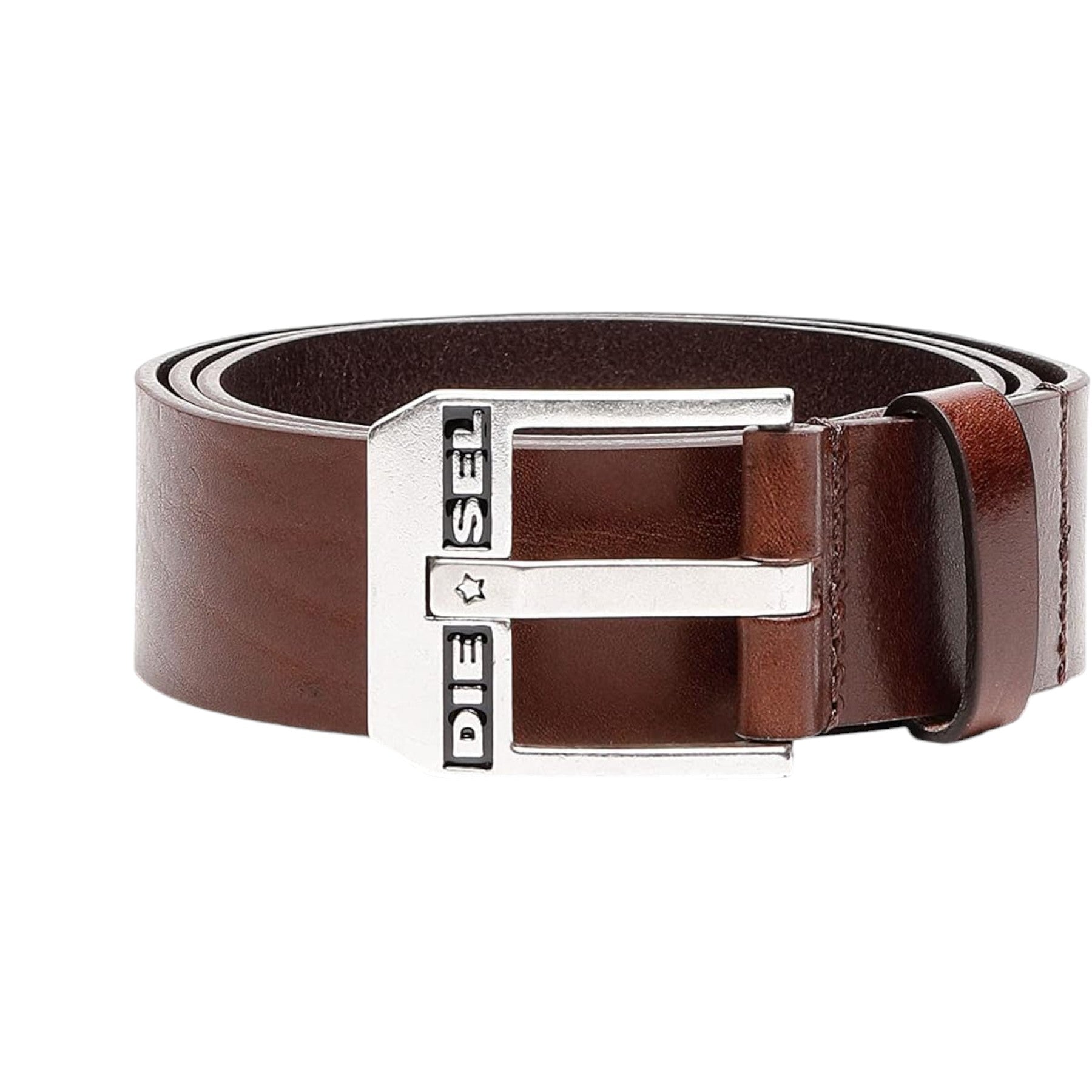 DIESEL BLUESTAR Mens Genuine Leather Belts For Jeans Metal Buckle Waist Belt NEW