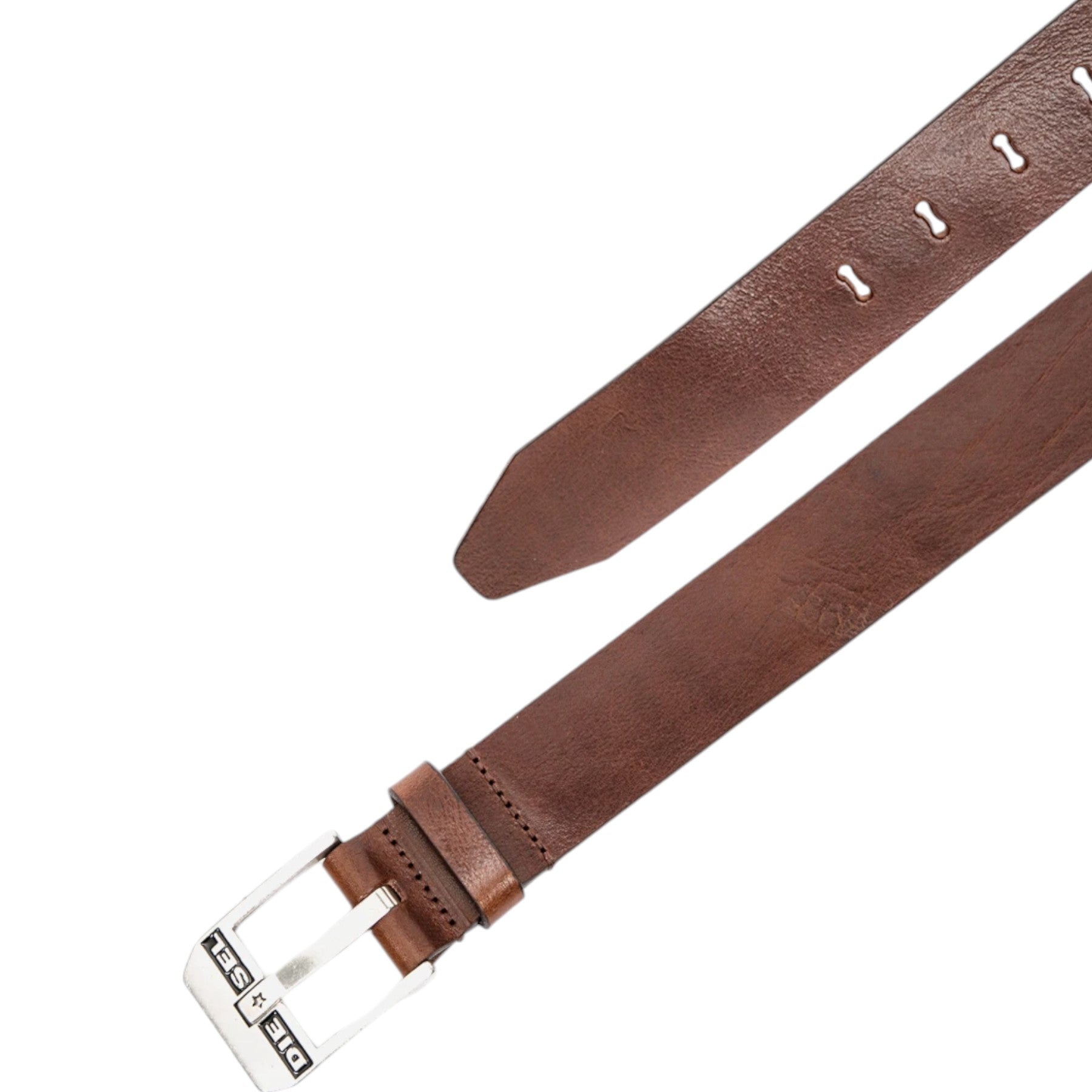 DIESEL BLUESTAR Mens Genuine Leather Belts For Jeans Metal Buckle Waist Belt NEW